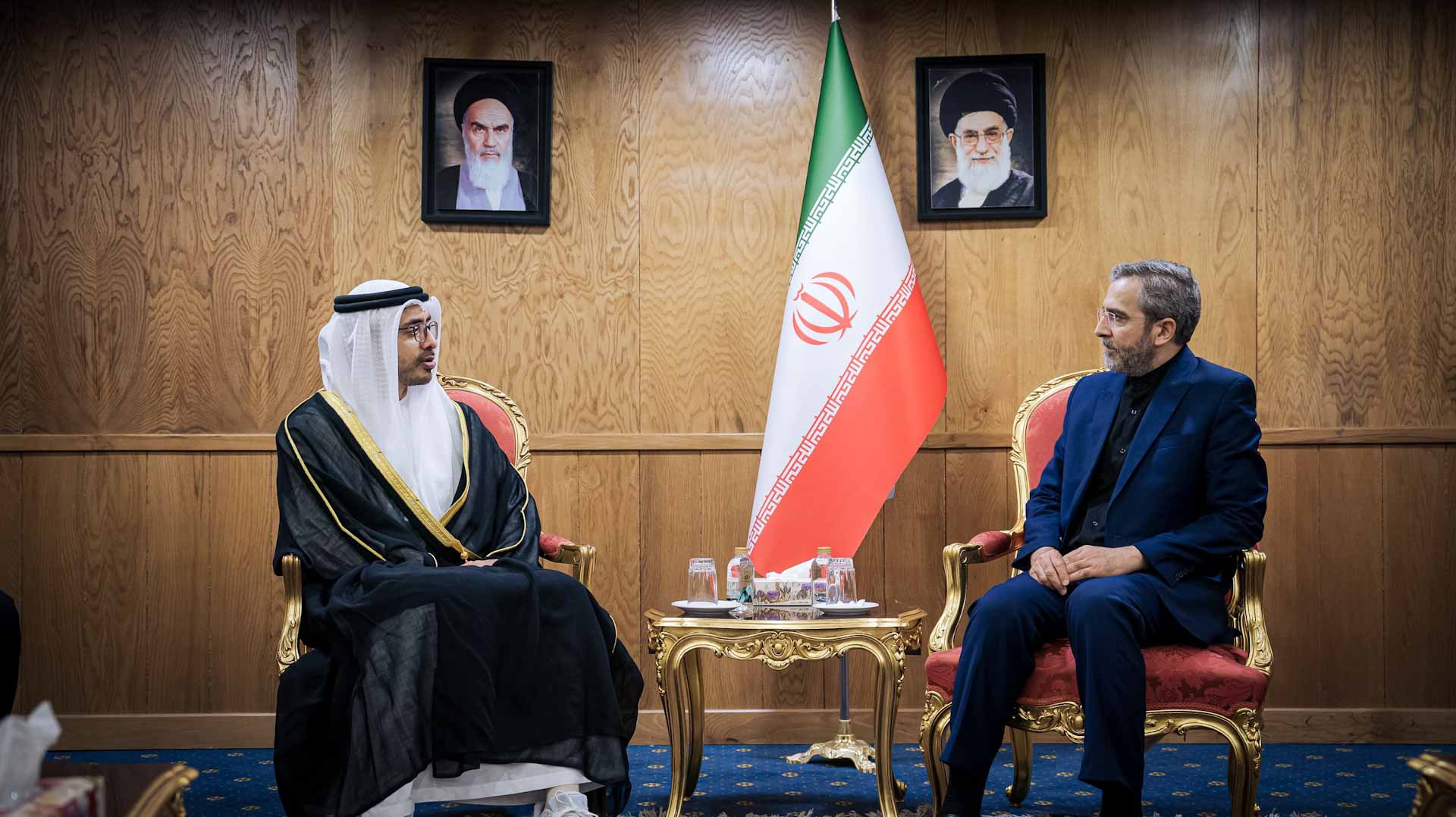 Image for the title: Abdullah bin Zayed attends mourning ceremony of Iranian President 