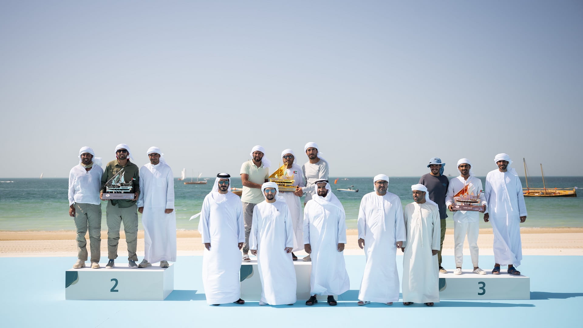 Image for the title: Hamdan bin Zayed awards winners of 7th Historic Dalma dhow race 