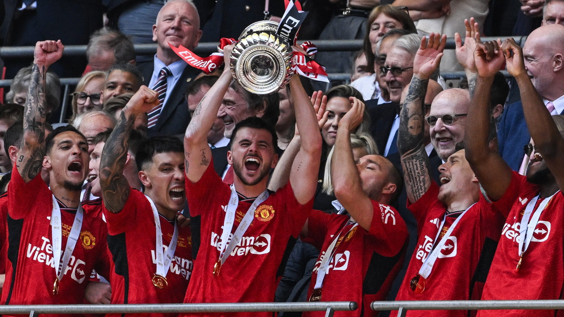 Image for the title: Man Utd stun Man City in FA Cup final  