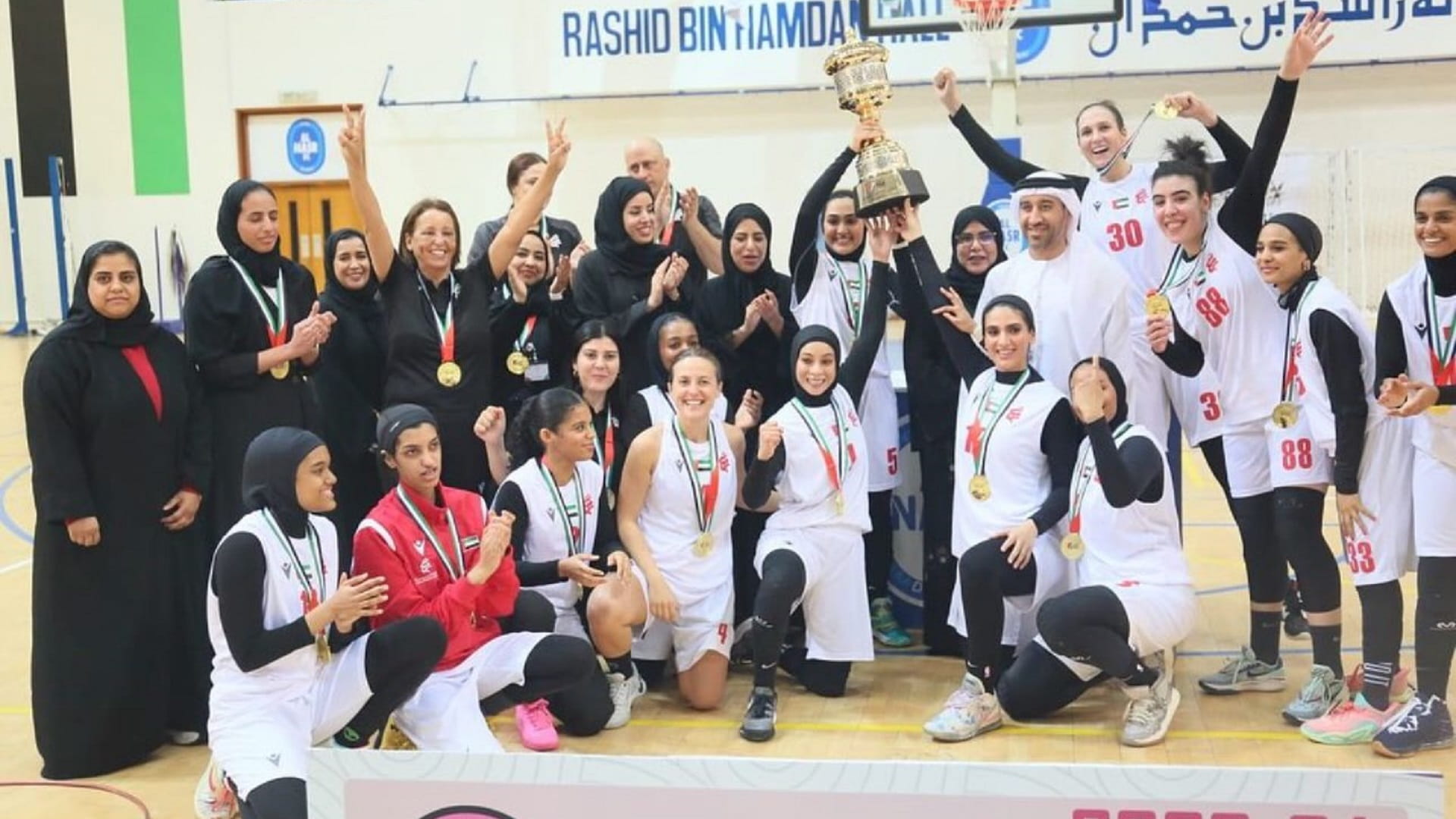 صورة بعنوان: فريق الشارقة لرياضة المرأة بطلاً لكأس الإمارات لسلة السيدات 