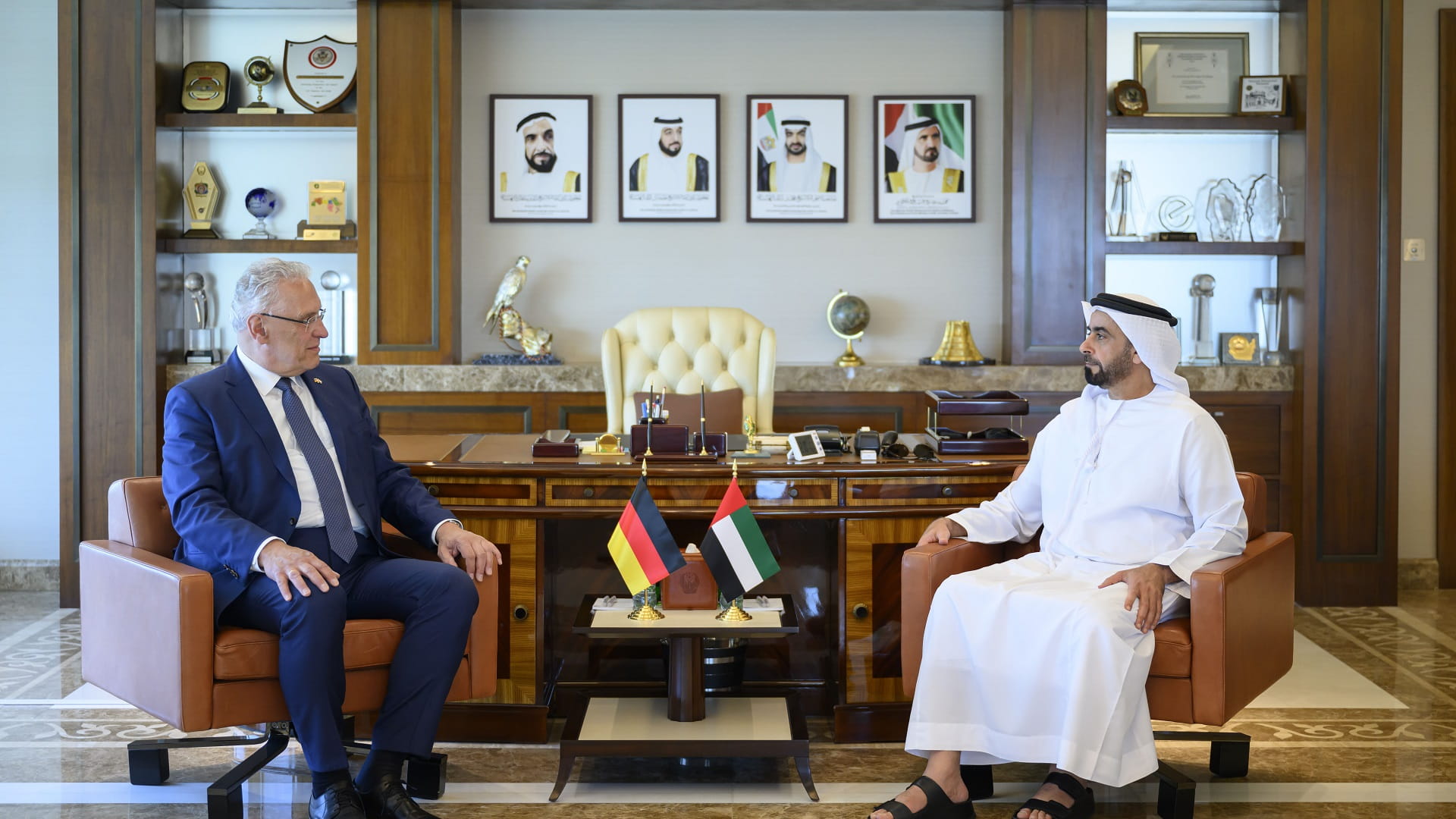 Image for the title: Saif bin Zayed meets with Bavarian Minister of Interior 