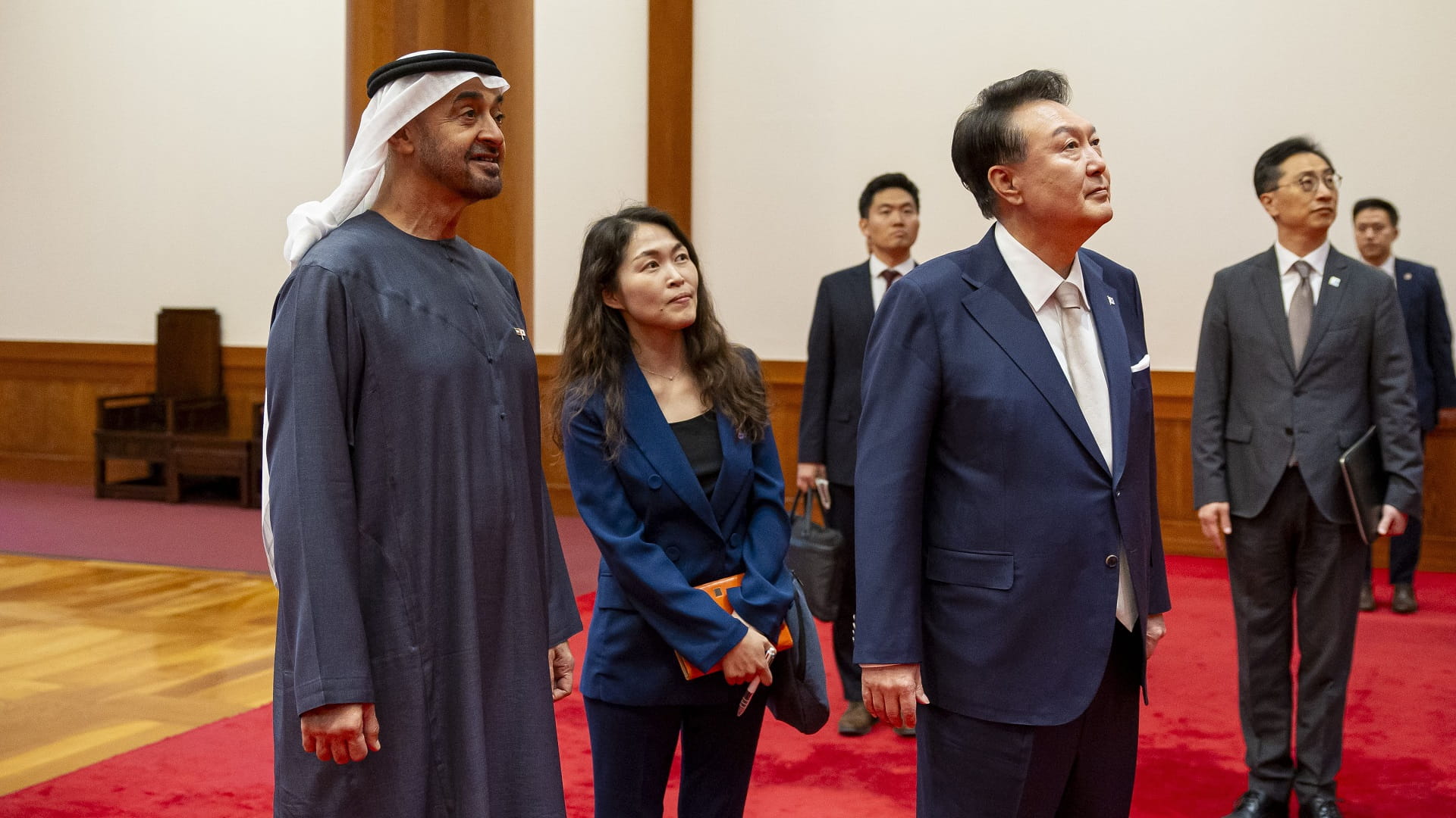 Image for the title: UAE President meets Korean President during state visit to Seoul 
