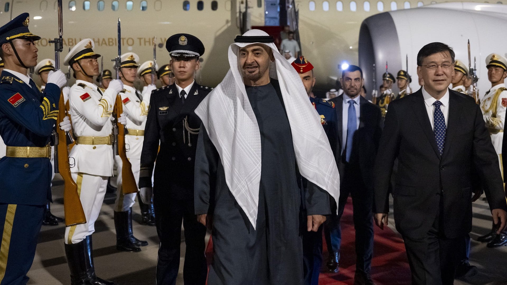 Image for the title: UAE President arrives in Beijing on a state visit to China 