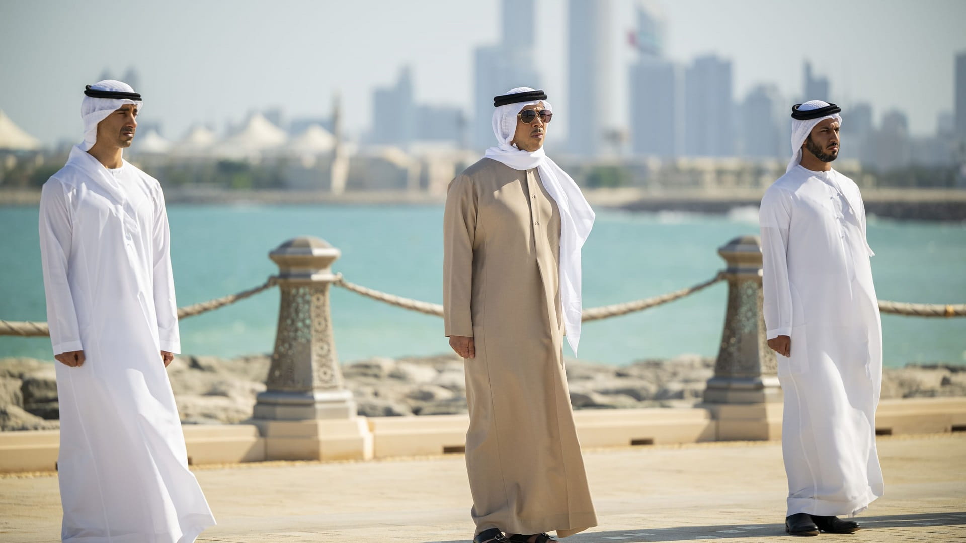 Mansour bin Zayed raises UAE flat at Qasr Al Watan 
