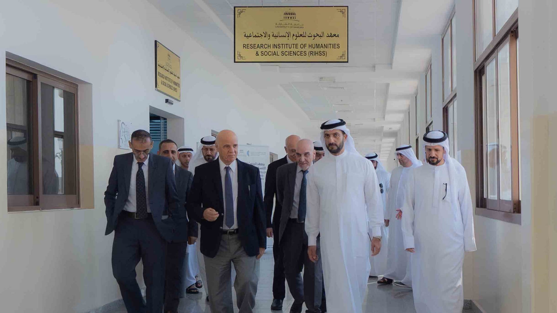 Sultan bin Ahmed visits RIHSS at the University of Sharjah