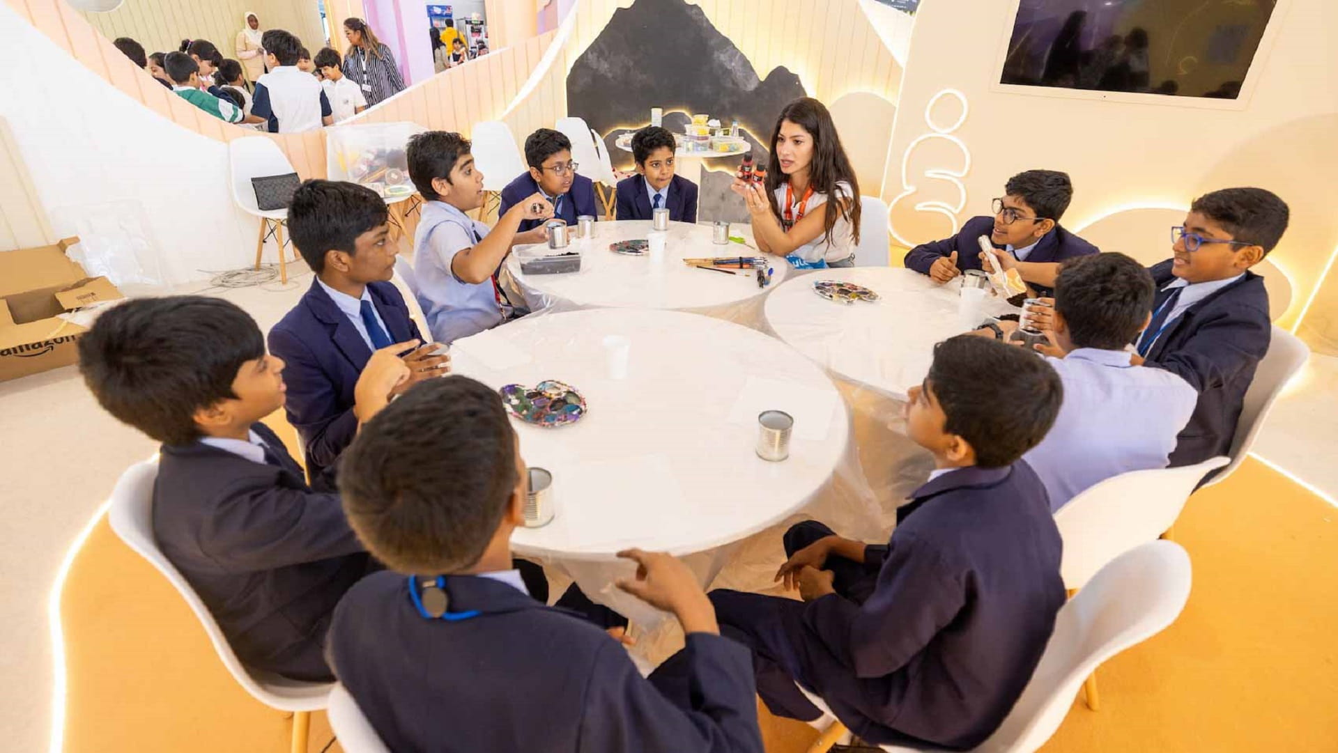 Image for the title: Children learn about environment, recycle at SIBF 