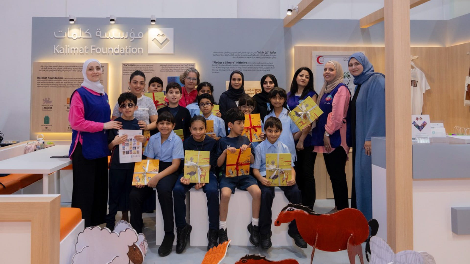 Kalimat fndn. unveils 20 audiobooks, donates library at SIBF 2024 