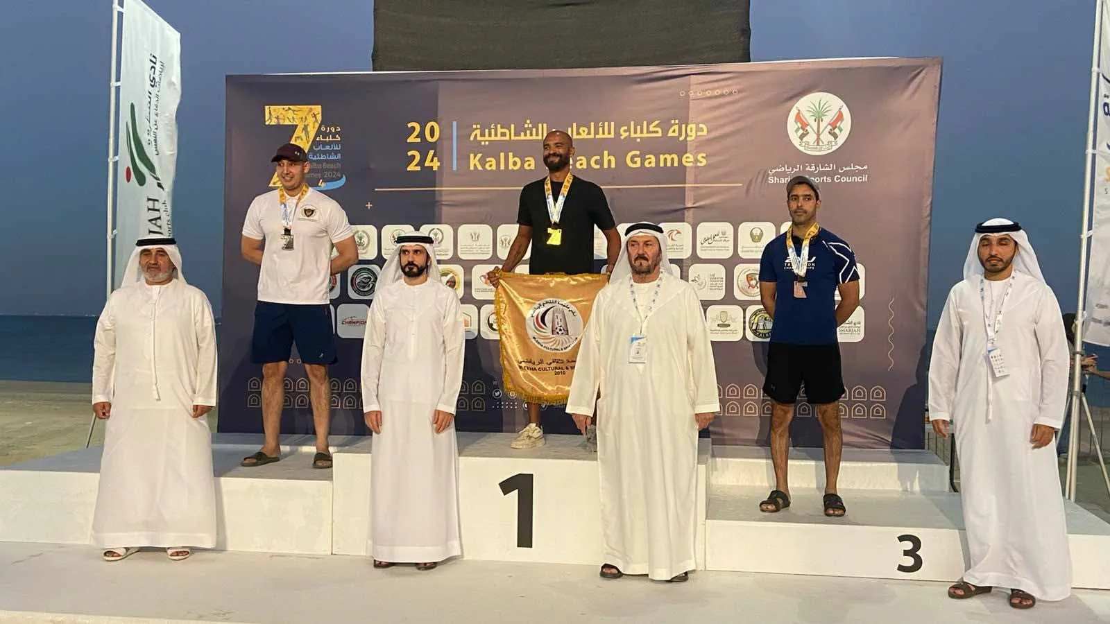 Image for the title: Mleiha Club sweeps top three at Kalba Beach Swimming Championship 