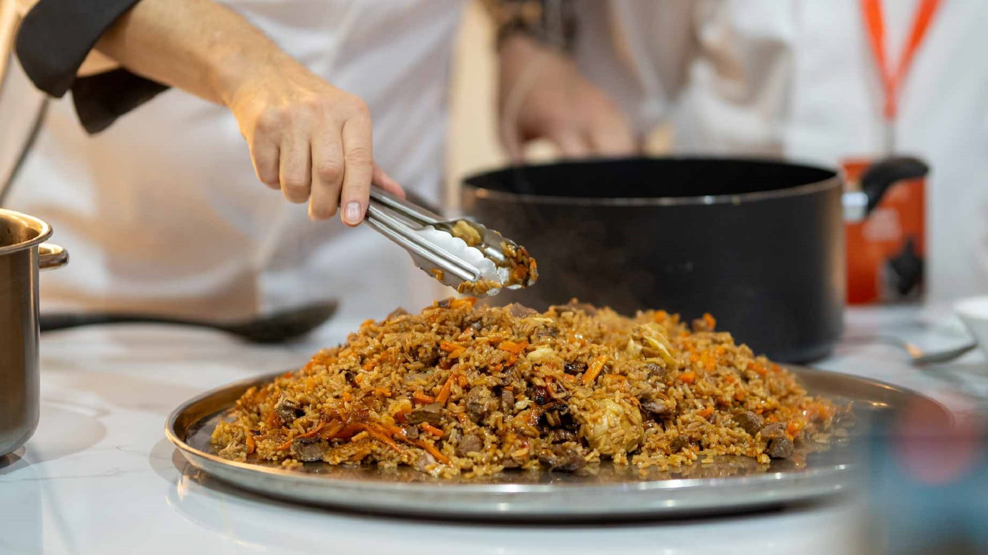 Image for the title: Traditional Uzbek pilaf takes centre stage at 43rd SIBF 