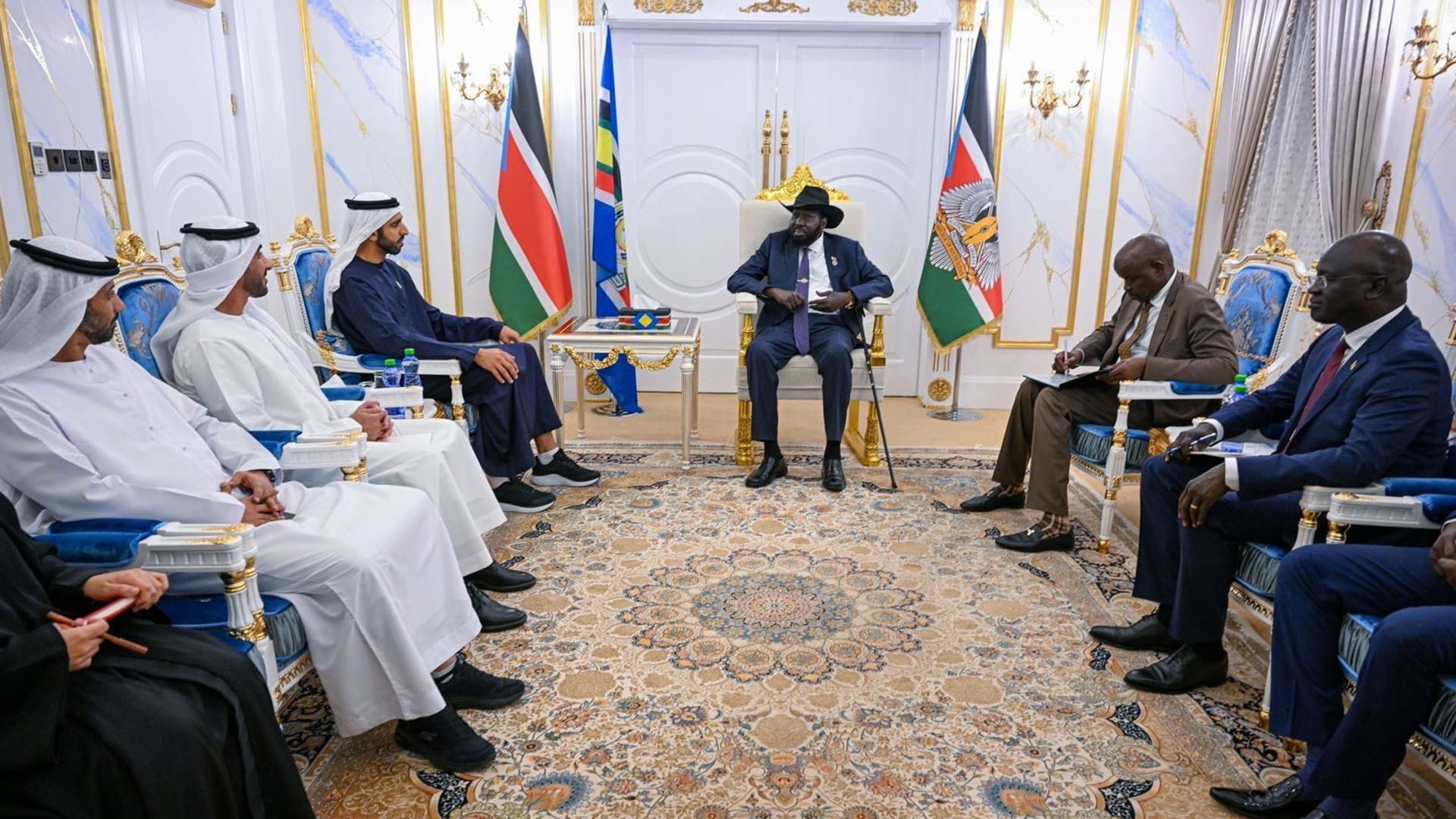 Shakhboot bin Nahyan meets President of South Sudan 