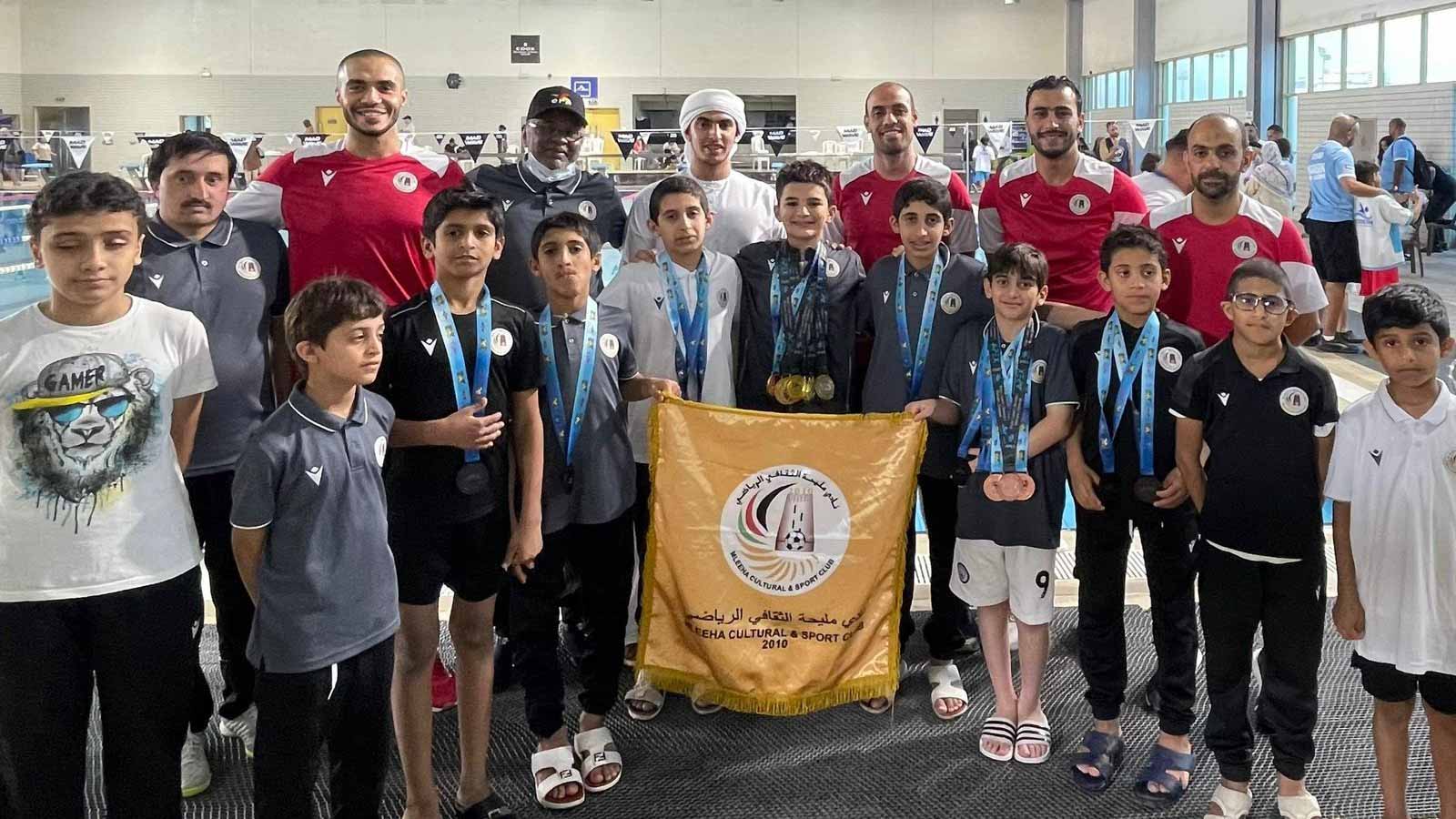 Image for the title: Mleiha Club shines bright at Apex Swimming Championship 
