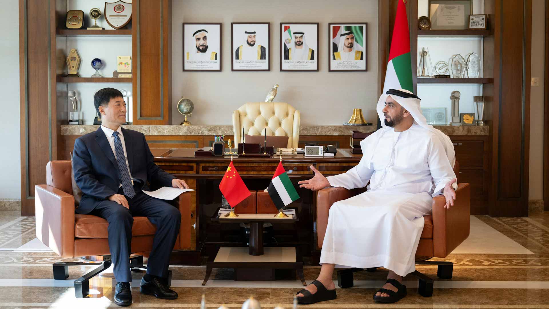 Image for the title: Saif bin Zayed meets with Assistant Minister of Security of China 
