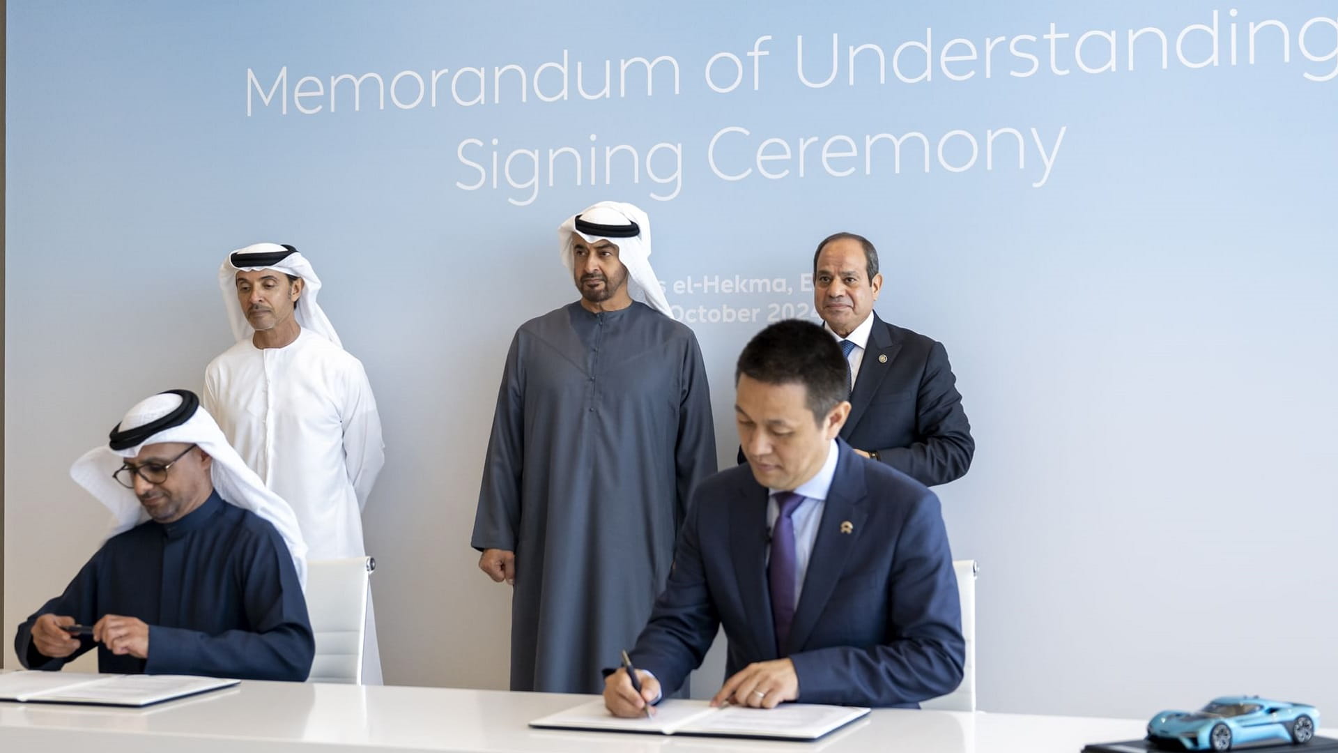 محمد بن زايد والسيسي يشهدان إطلاق شراكة "نيو" و"سايفن" الإماراتية 