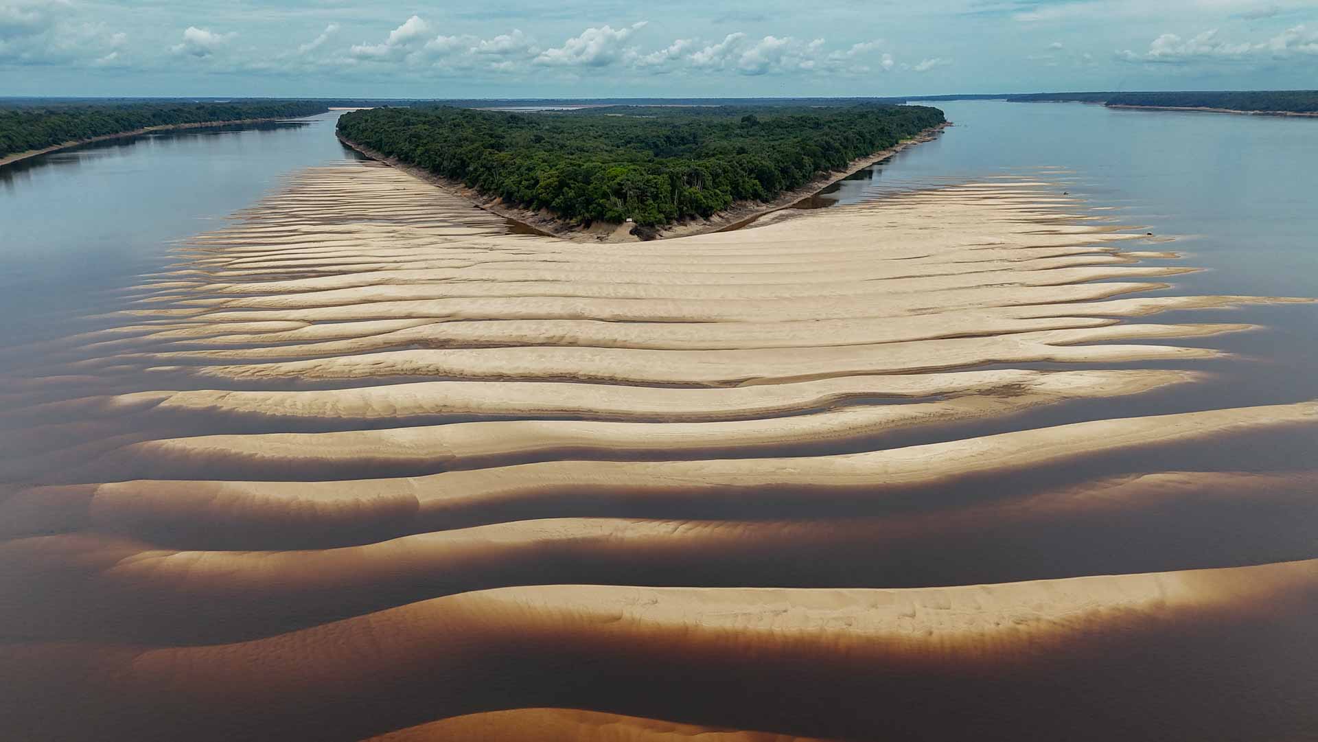 Severe drought drops Amazon tributary to record low 