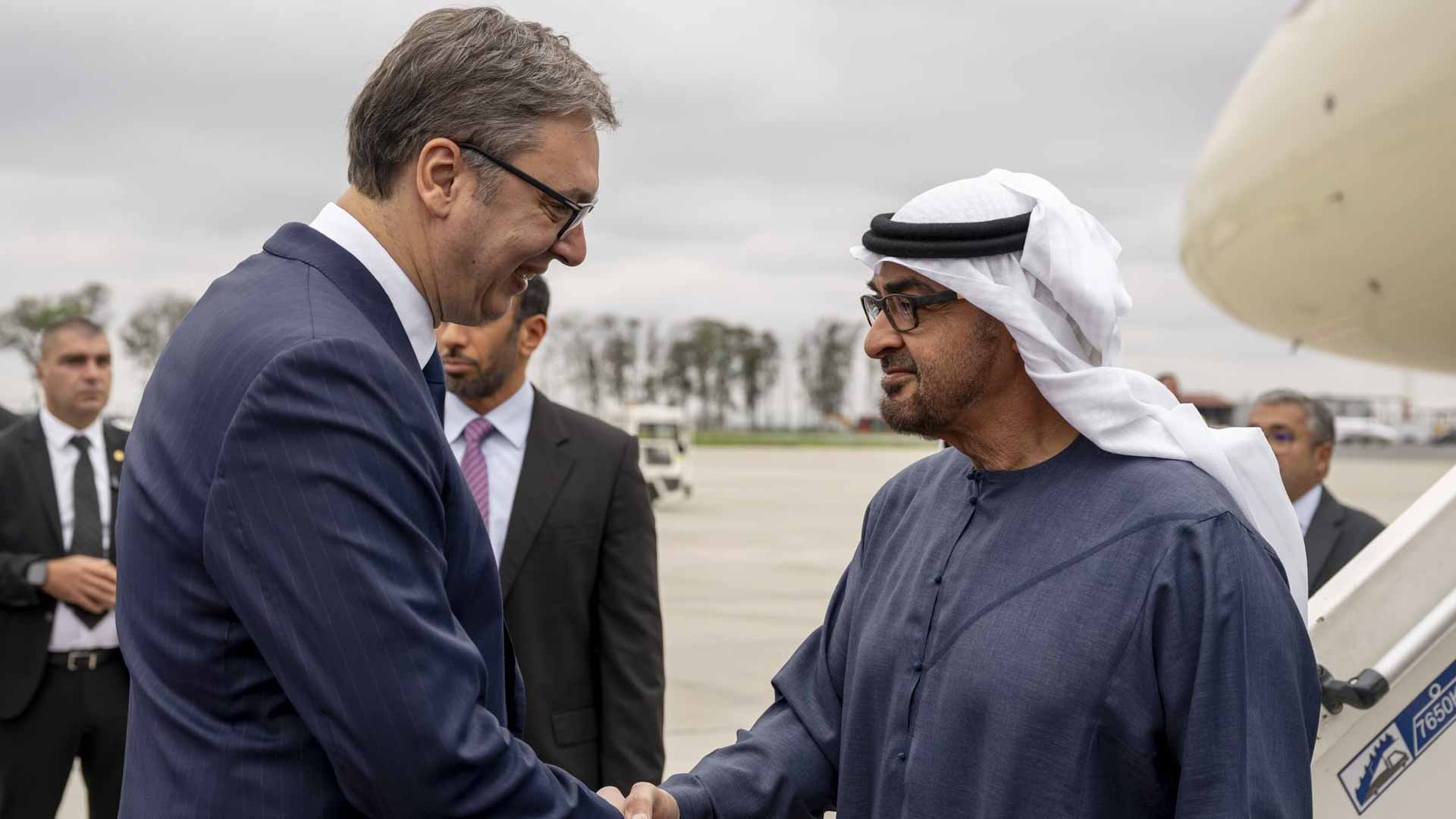 UAE President arrives in Serbia on a working visit