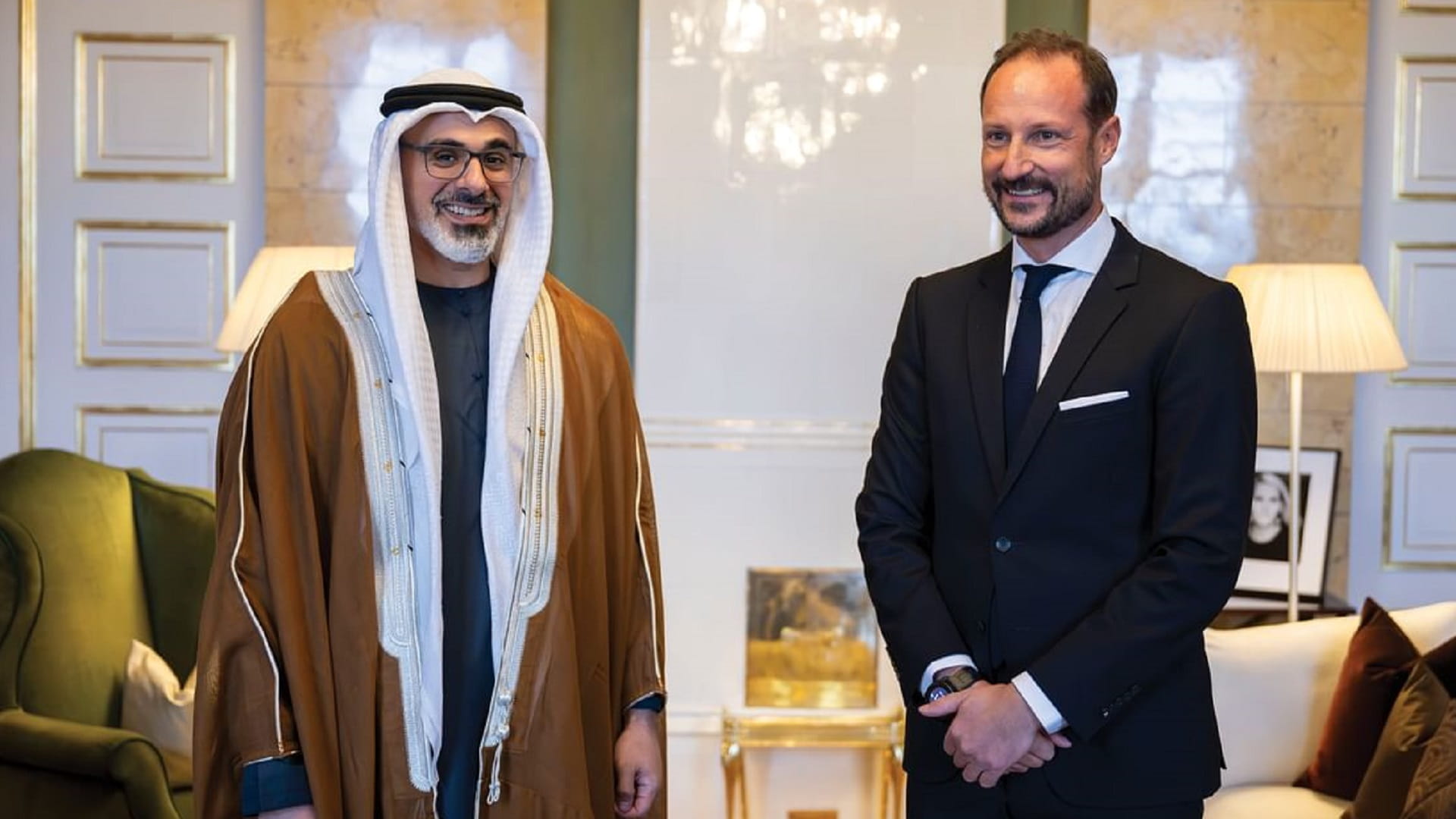 Crown Prince of Abu Dhabi meets Crown Prince of Norway