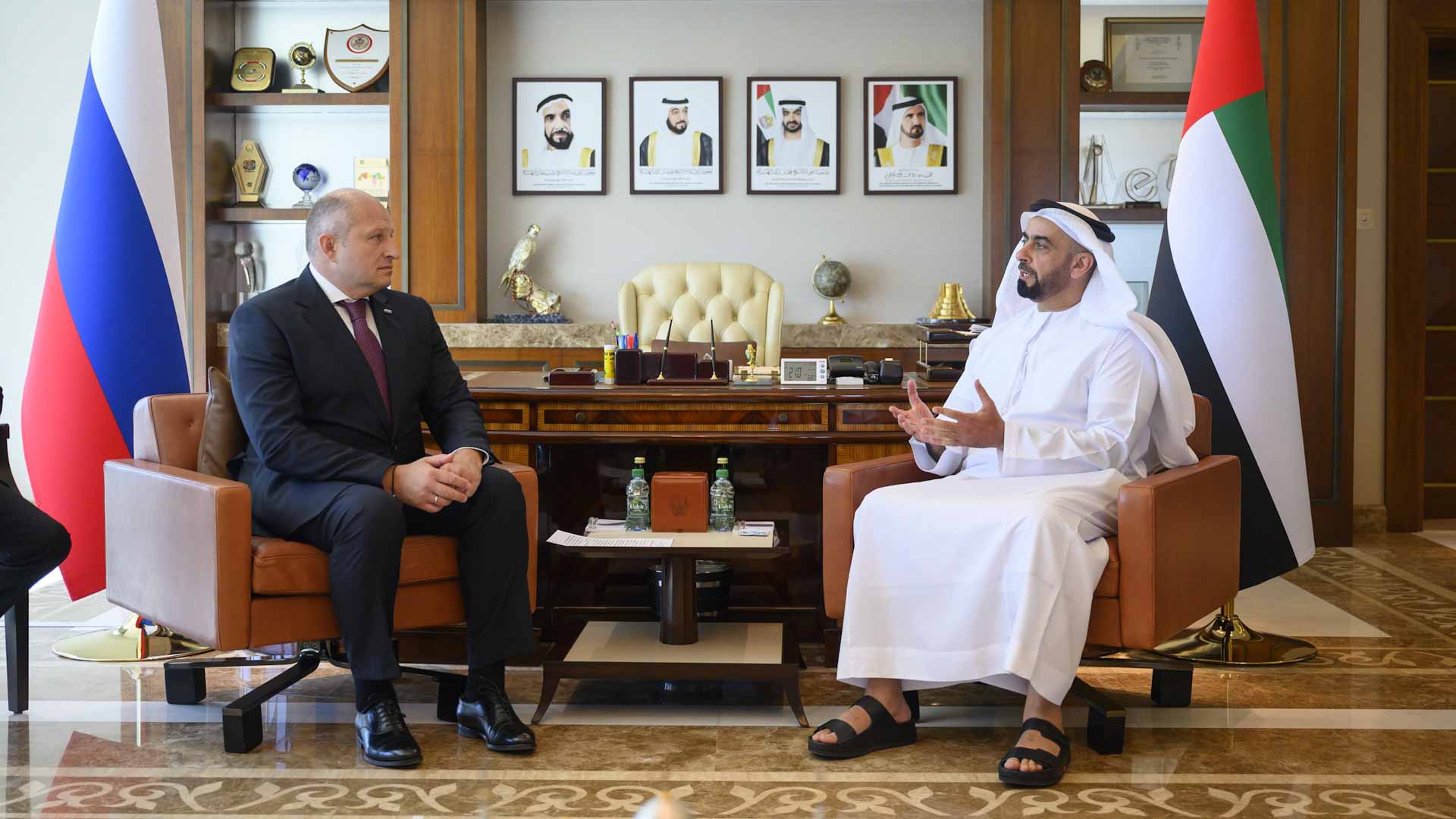 Saif bin Zayed, Russian Minister discuss cooperation 