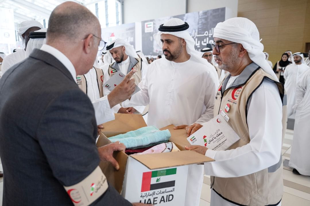 Theyab bin Mohamed reviews 'UAE Stands with Lebanon' 