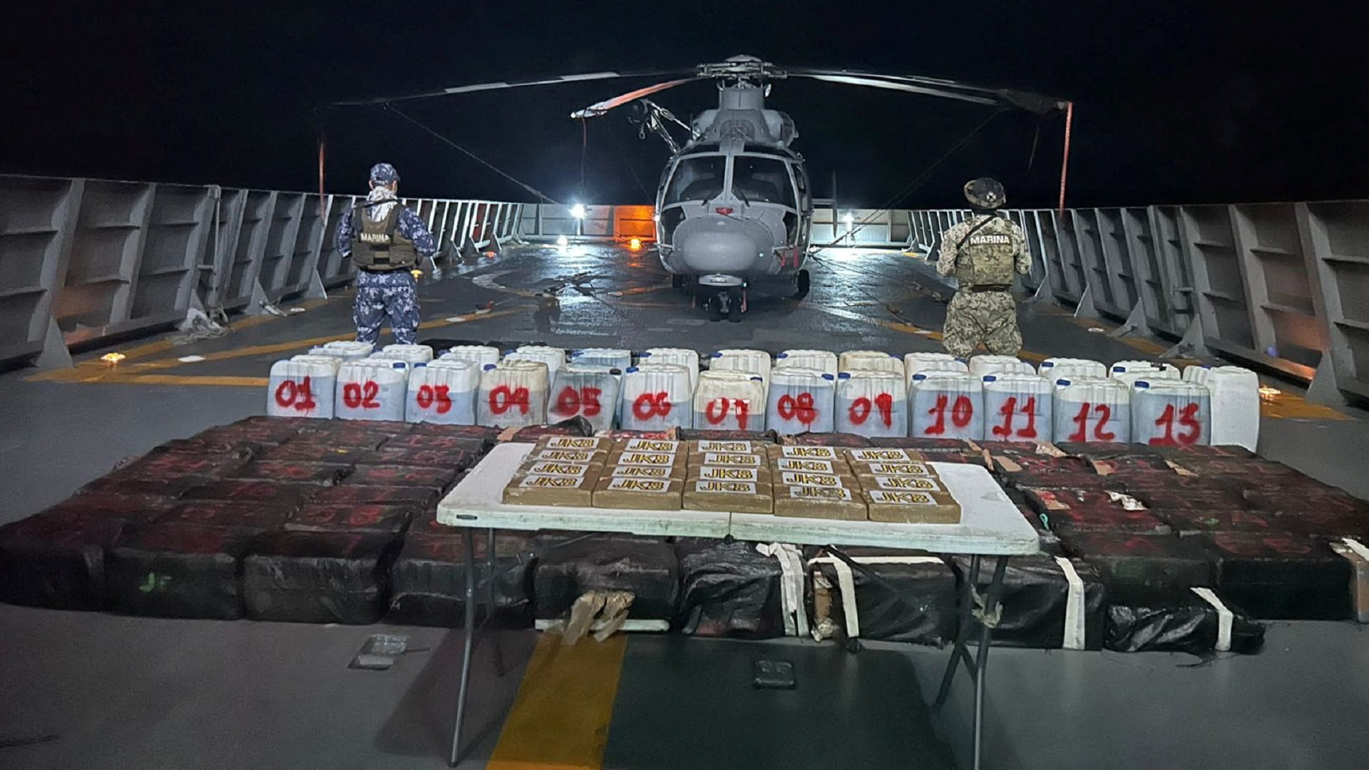 Mexico's navy arrests 23 people in record drugs bust 