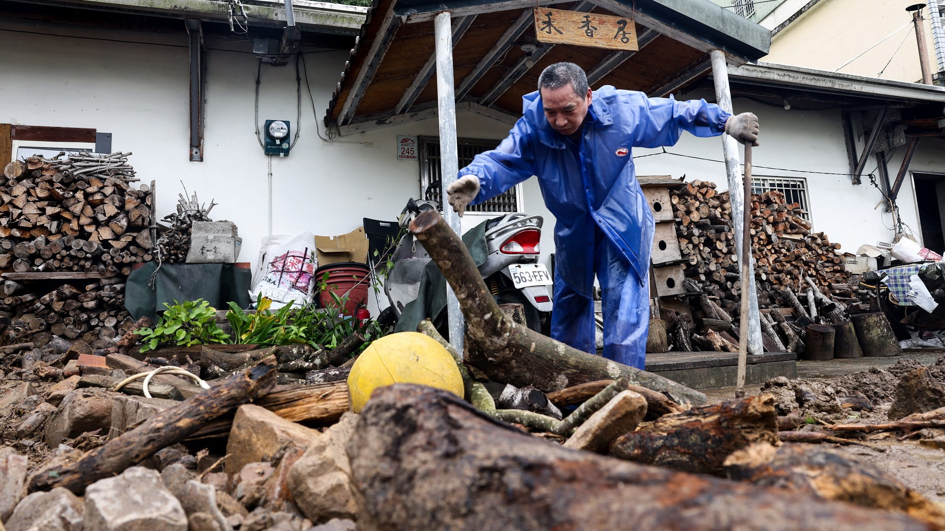 Taiwan cleans up after Typhoon Kong-rey leaves two dead 