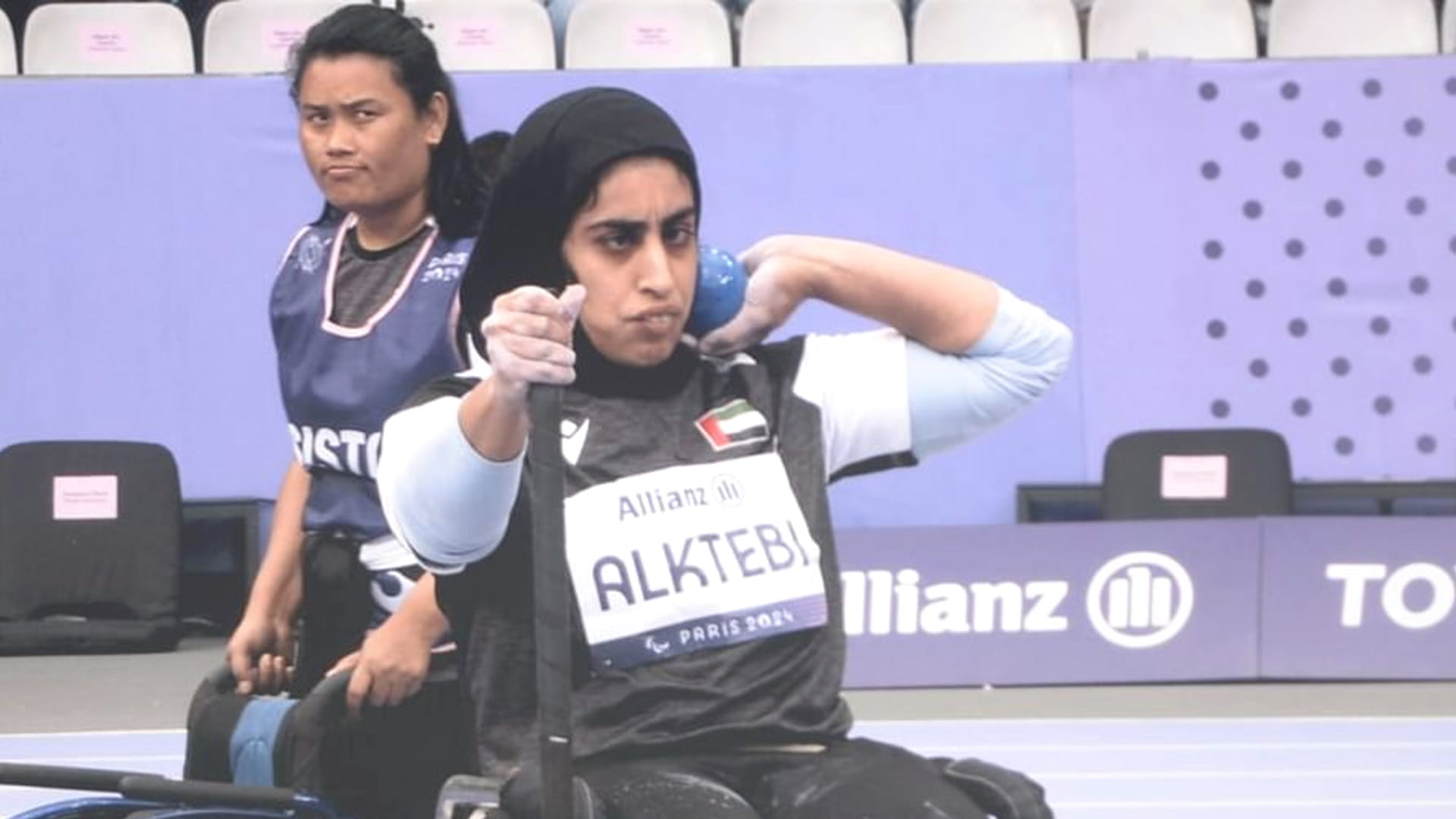 نورة الكتبي خامس مسابقة دفع الجلة في "بارالمبية باريس" 