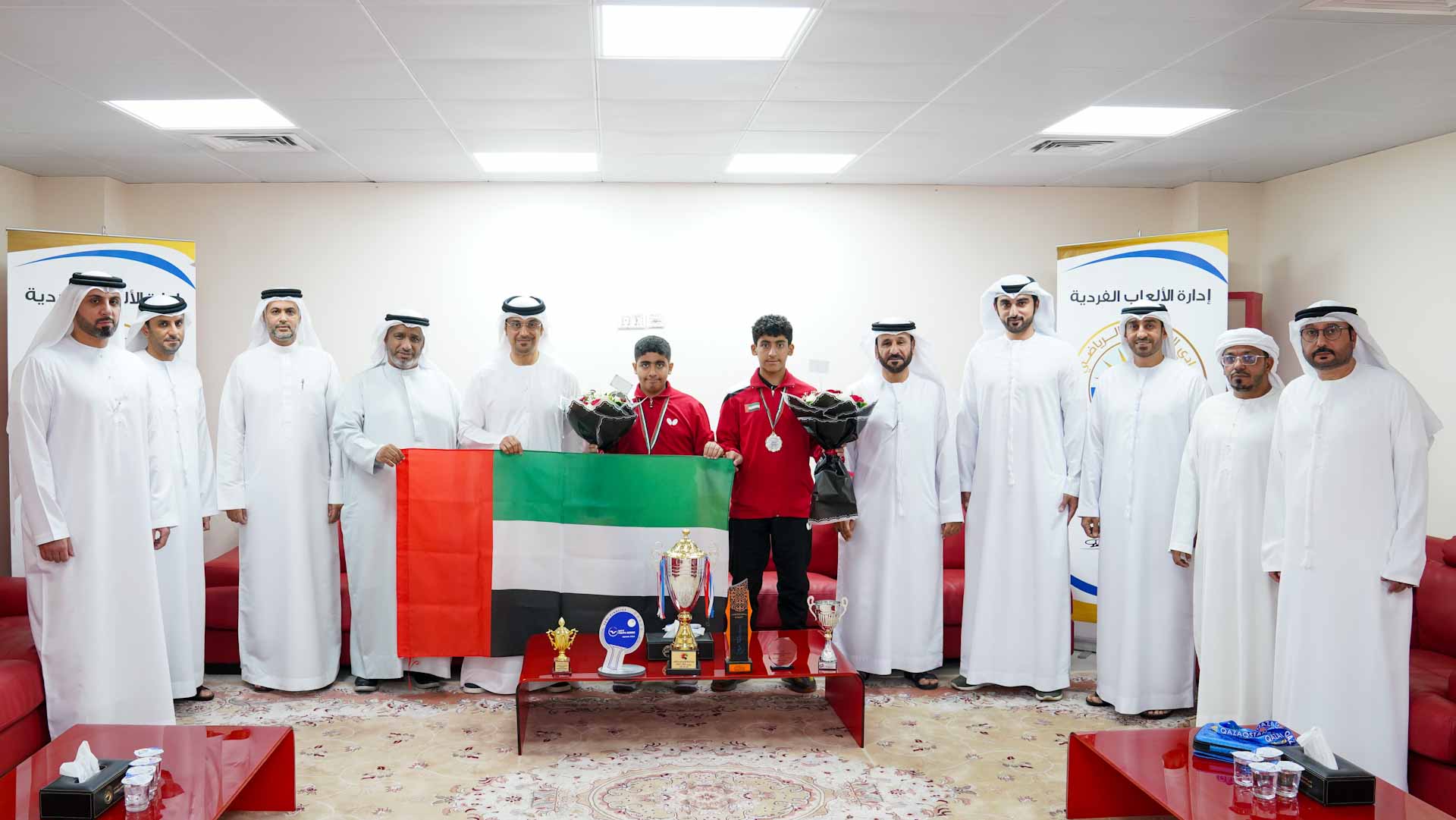 Sharjah Sports Club Board welcomes Table Tennis champions 