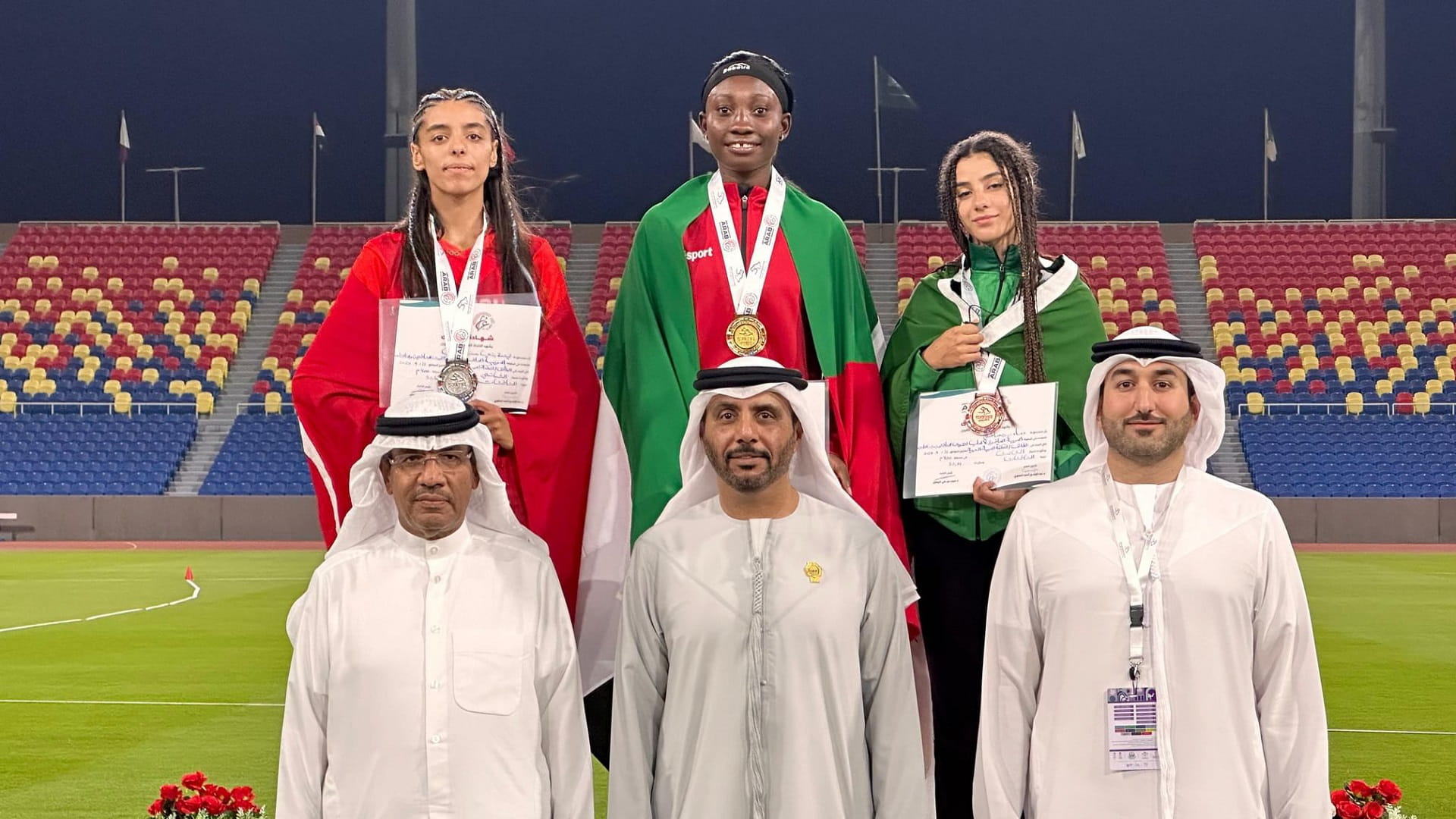 العداءة مريم كريم تحرز ذهبية 400 م في البطولة العربية لألعاب القوى 