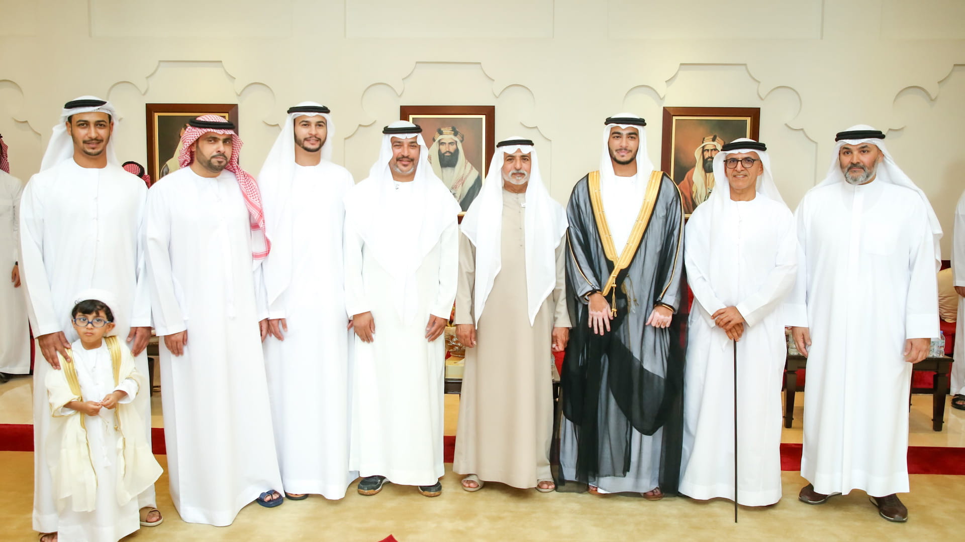 نهيان بن مبارك يشهد أفراح العجمي والمنصوري في أبوظبي 