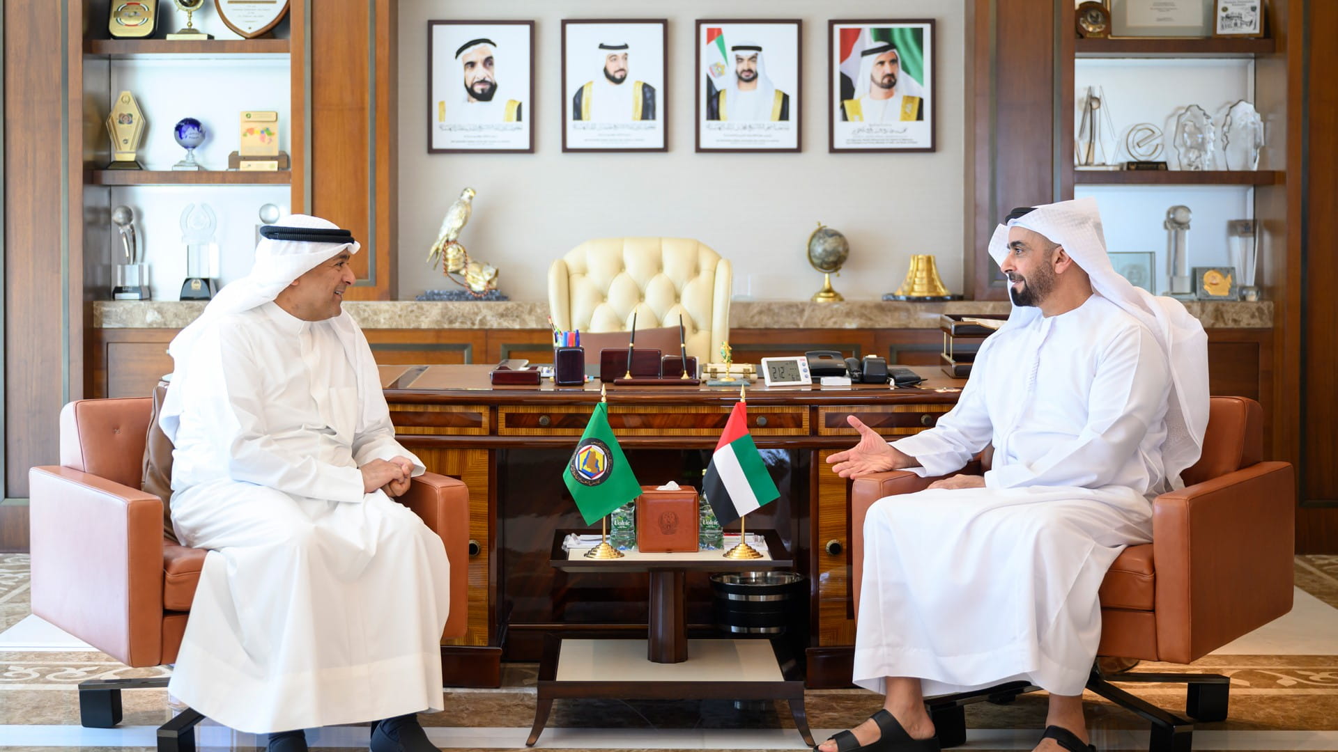 Saif bin Zayed meets with GCC Secretary-General  