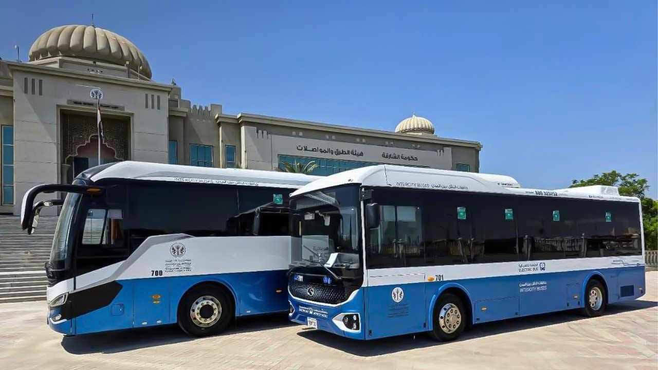 "مواصلات الشارقة" تشغل المرحلة الأولى من رحلات حافلاتها الكهربائية 