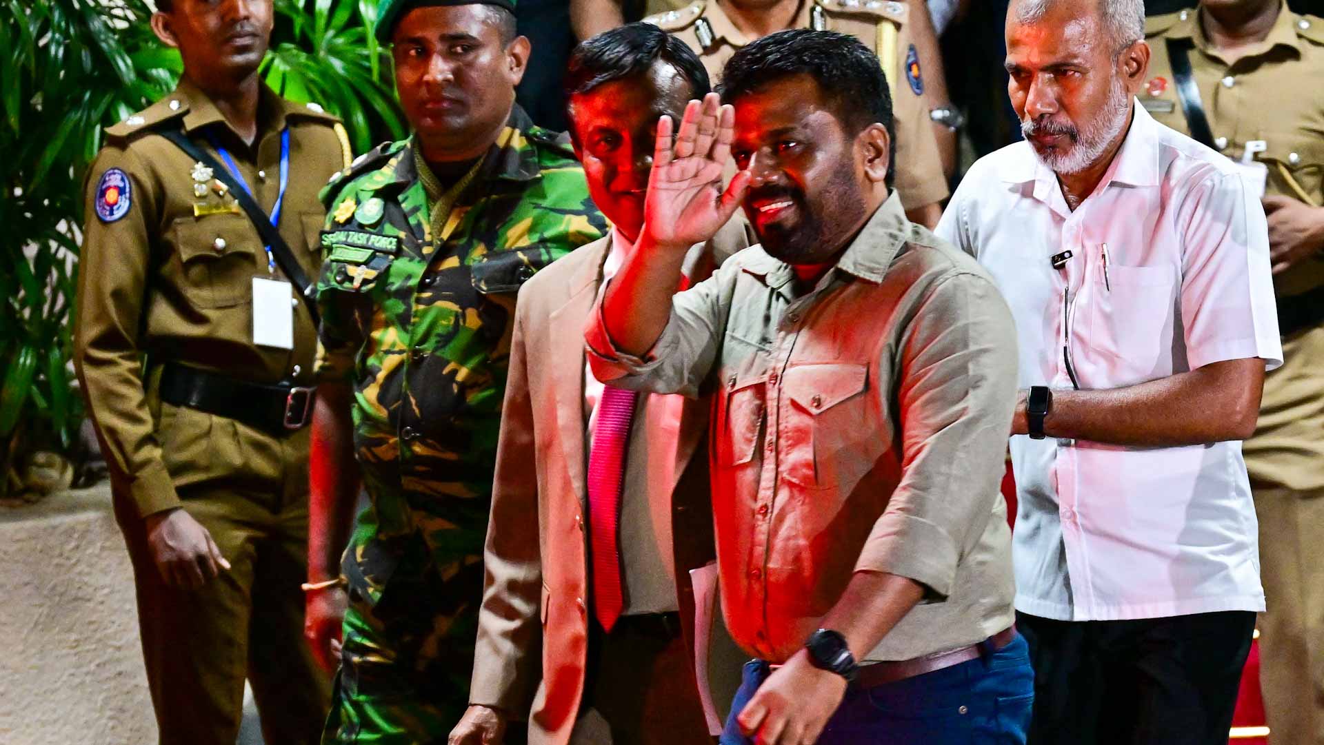 Sri Lankan leftist leader sworn in after landslide election win 