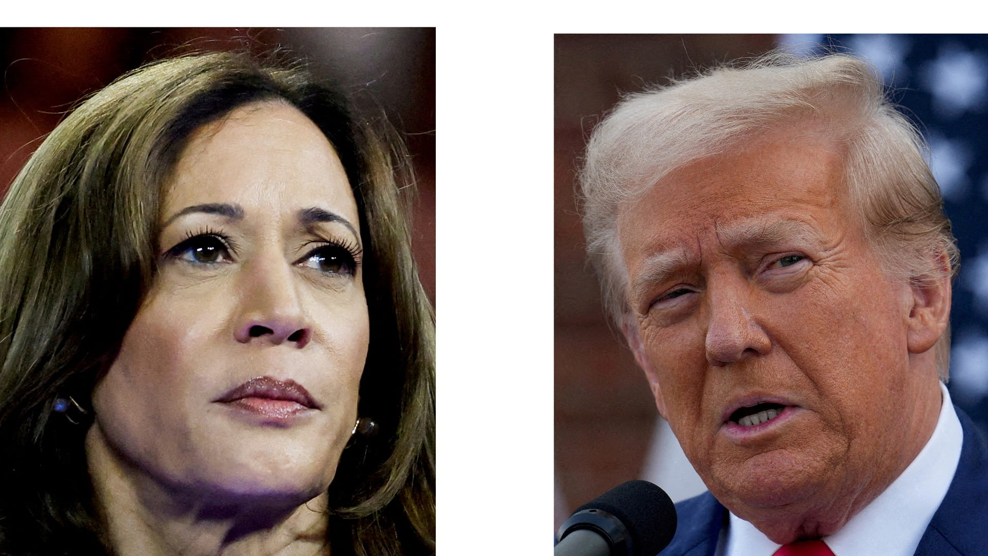 هاريس تحصل على 48 % من الأصوات بفارق نقطة واحدة عن ترامب 