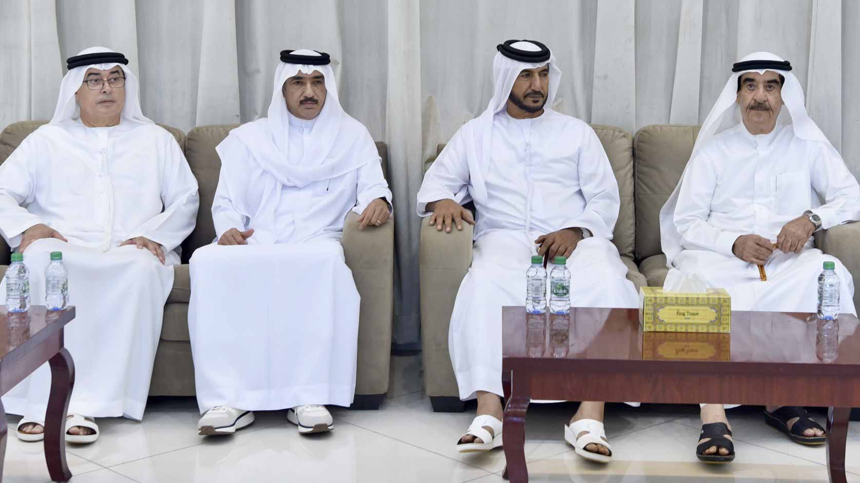 حاكم أم القيوين يتقبل تعازي أحمد جمعةالزعابي بوفاة عبدالله بن أحمد 