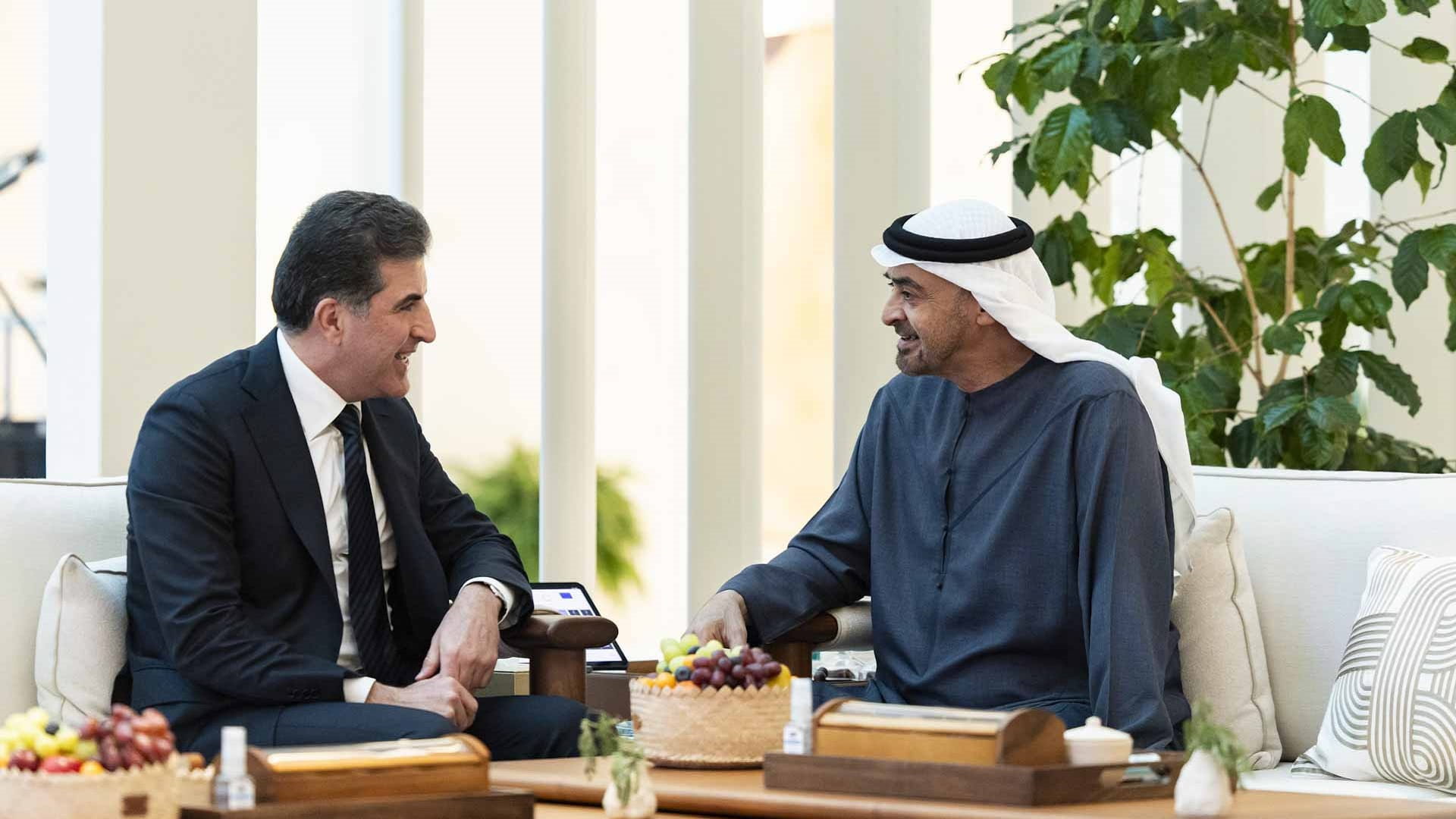 رئيس الدولة ورئيس إقليم كردستان العراق يبحثان تعزيز التعاون