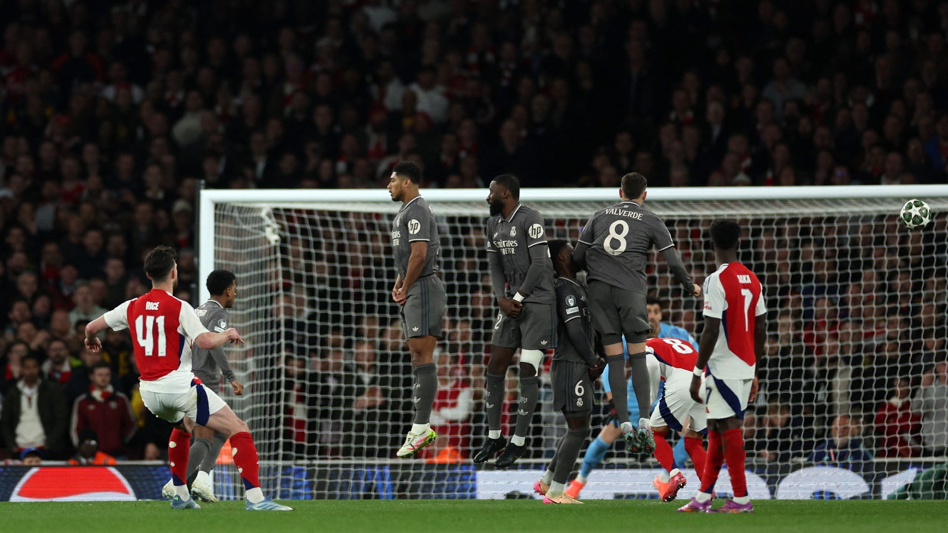 Free-kick hero Rice revels in Arsenal's 'special' win over Real 