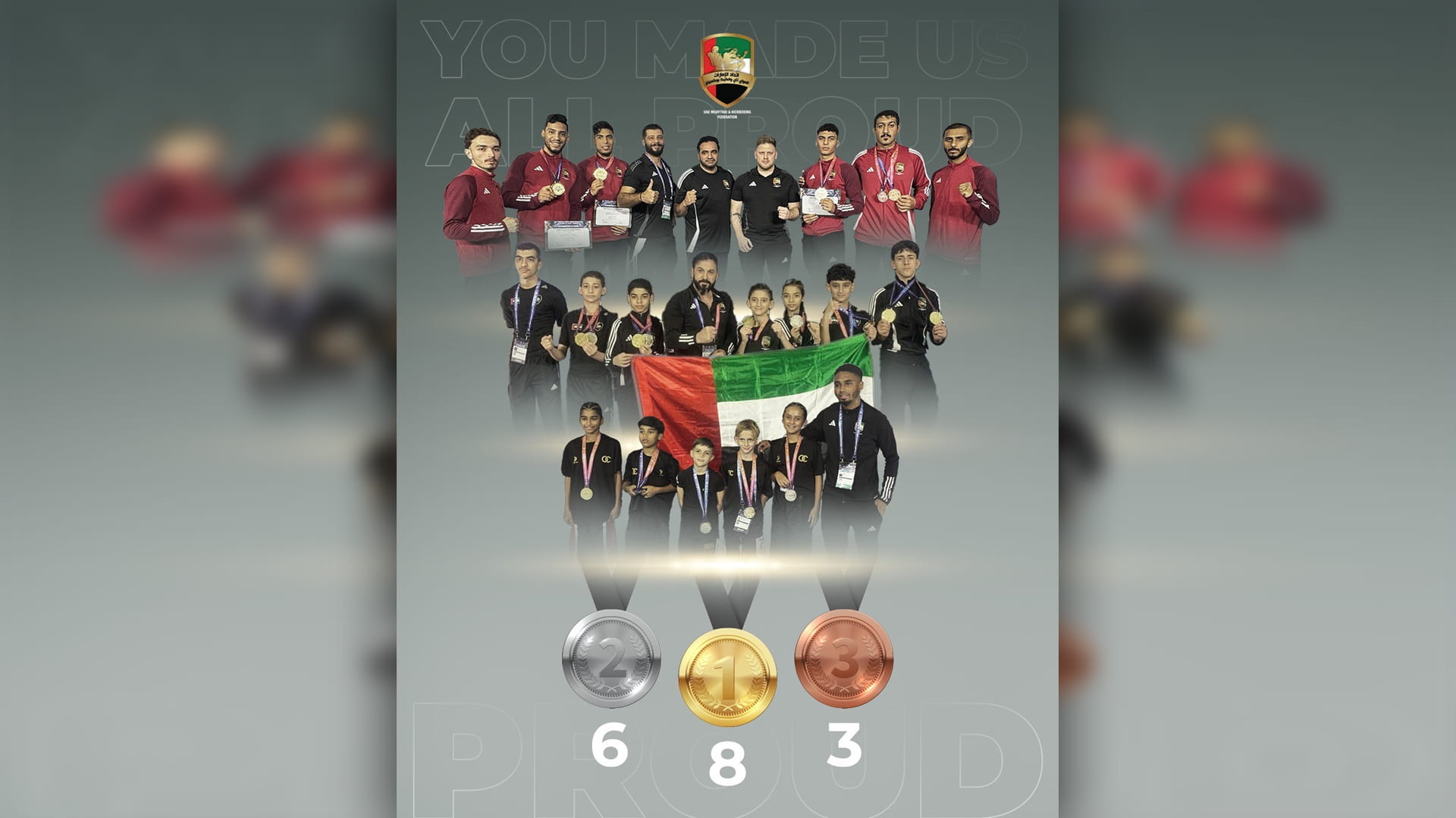 منتخب الإمارات للمواي تاي يخطف 17 ميدالية ملونة في دولية تايلاند 