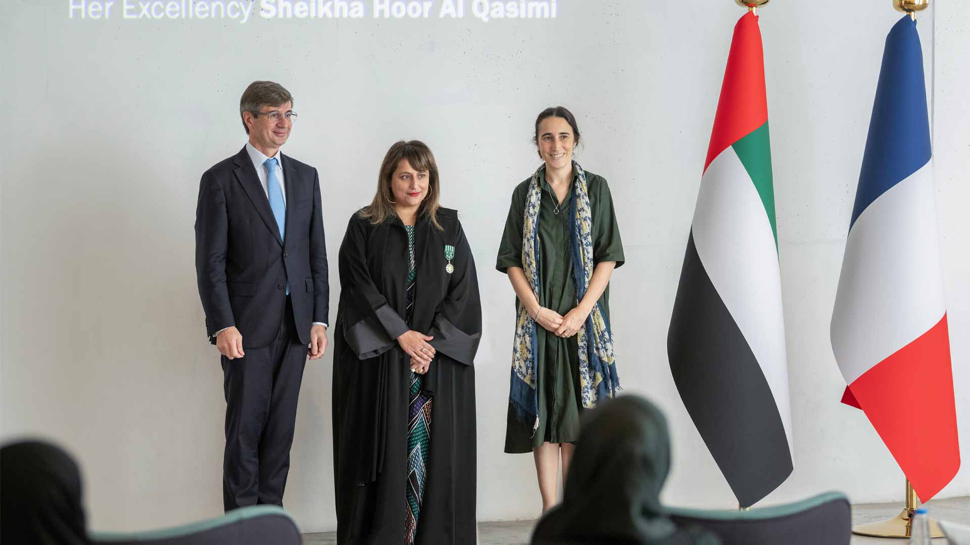 Hoor Al Qasimi recognised as Officer of Order of Arts, Letters 