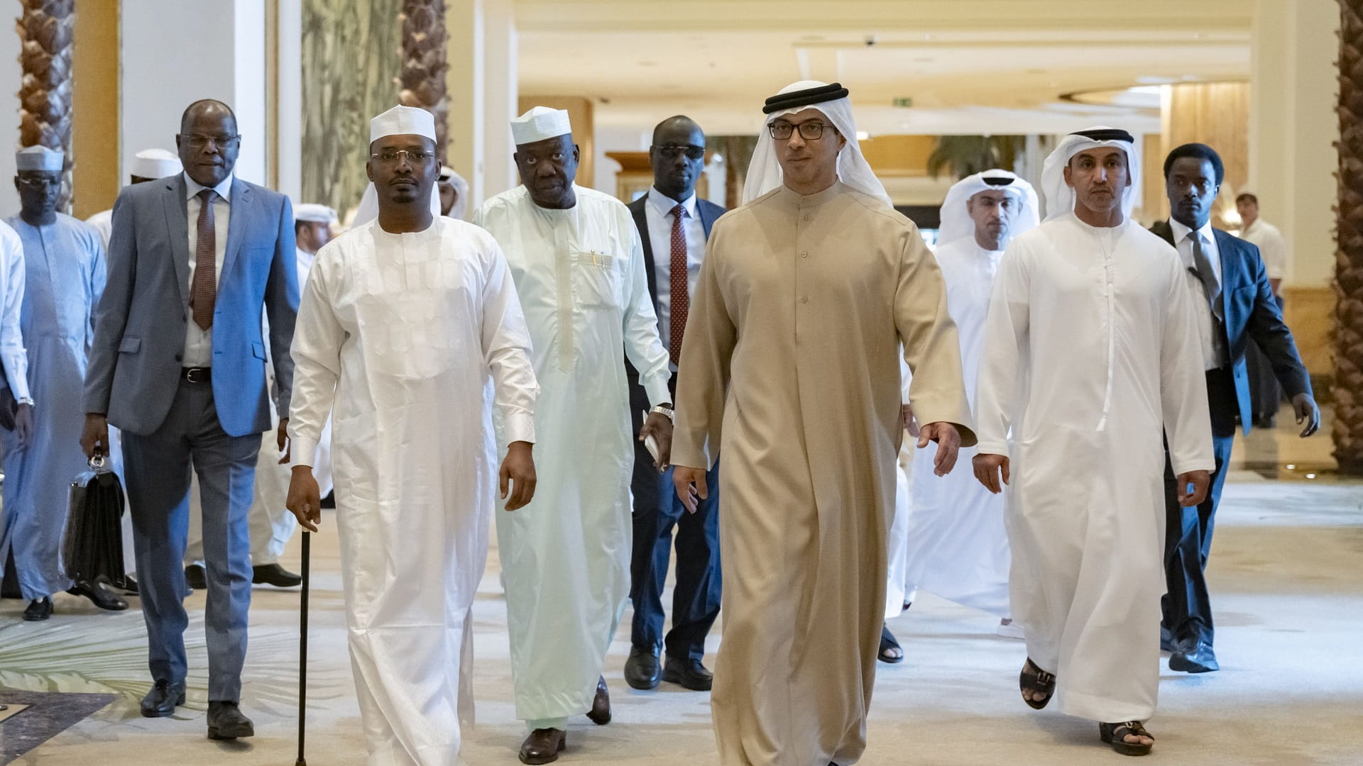 Mansour bin Zayed, Pres. of Chad discuss strengthening cooperation 