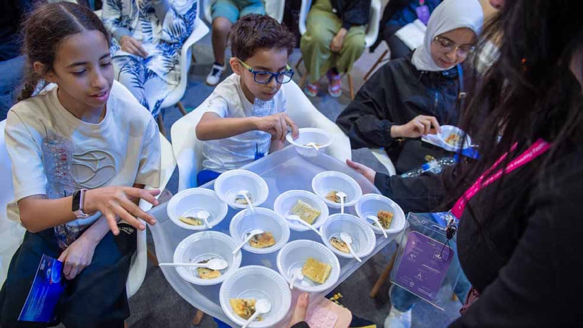 Palestinian pastry delights kids at SCRF 2025 