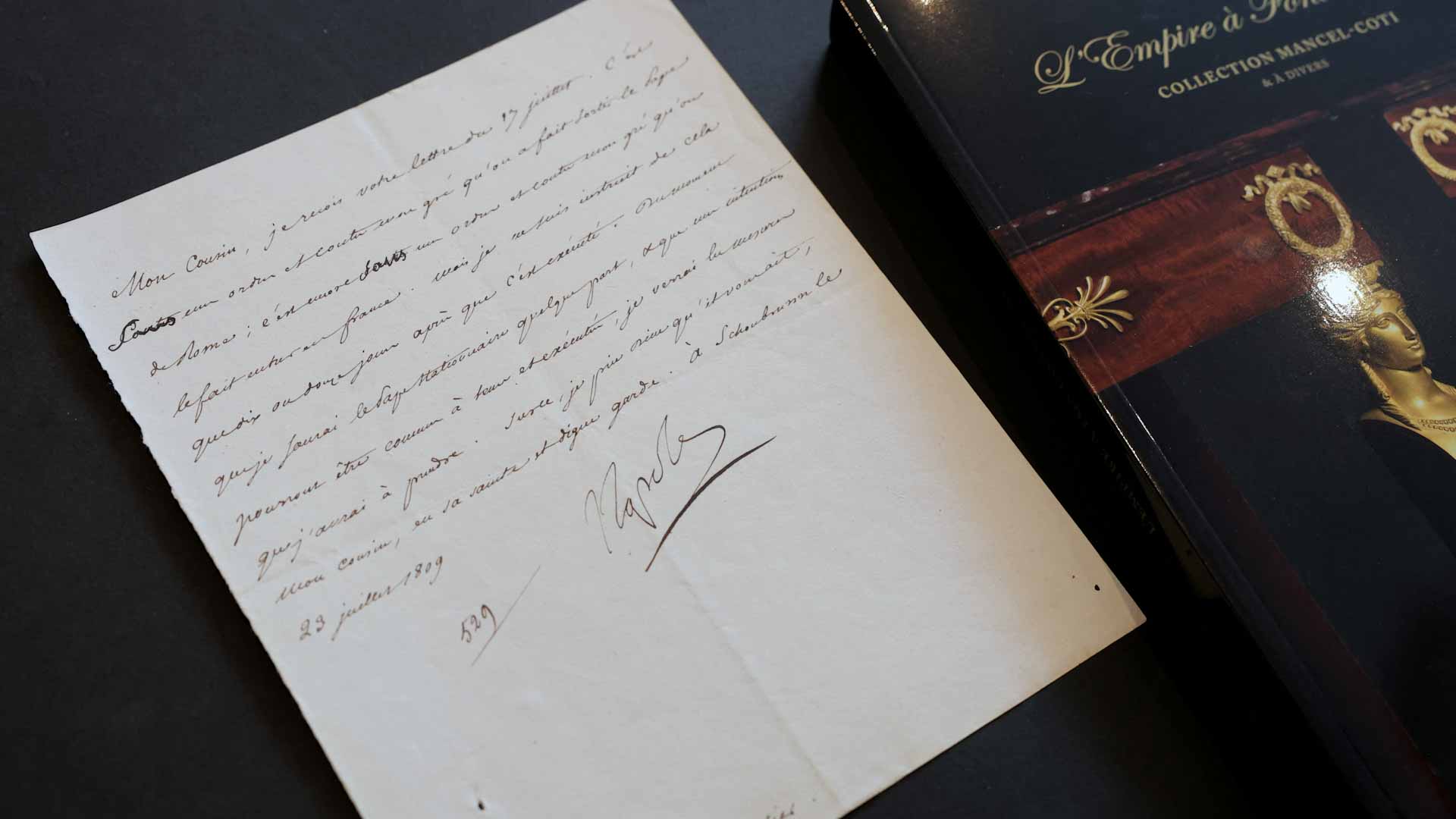 رسالة نابوليون التاريخية عن البابا بيوس تُباع بـ 26 ألف يورو 