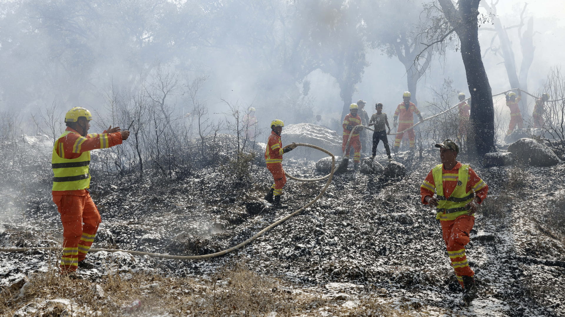 Forest fire spreads in northern Morocco near Chefchaouen 