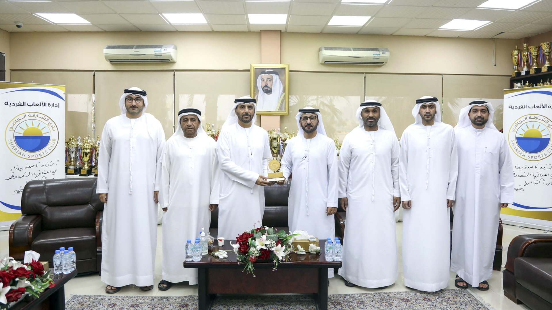 Sharjah Club welcomes UAE Athletics Federation delegation 