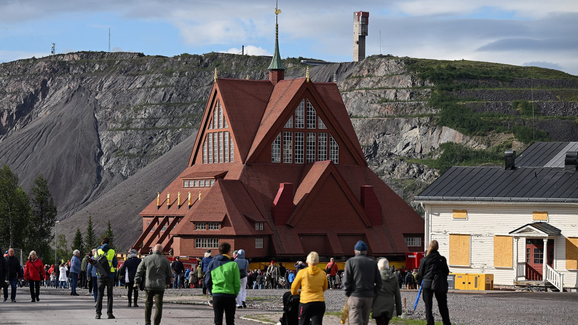 Historic Swedish church on the move in logistical feat