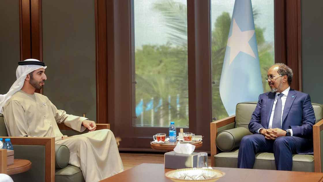 في مقديشو.. رئيس الصومال يستقبل شخبوط بن نهيان آل نهيان 