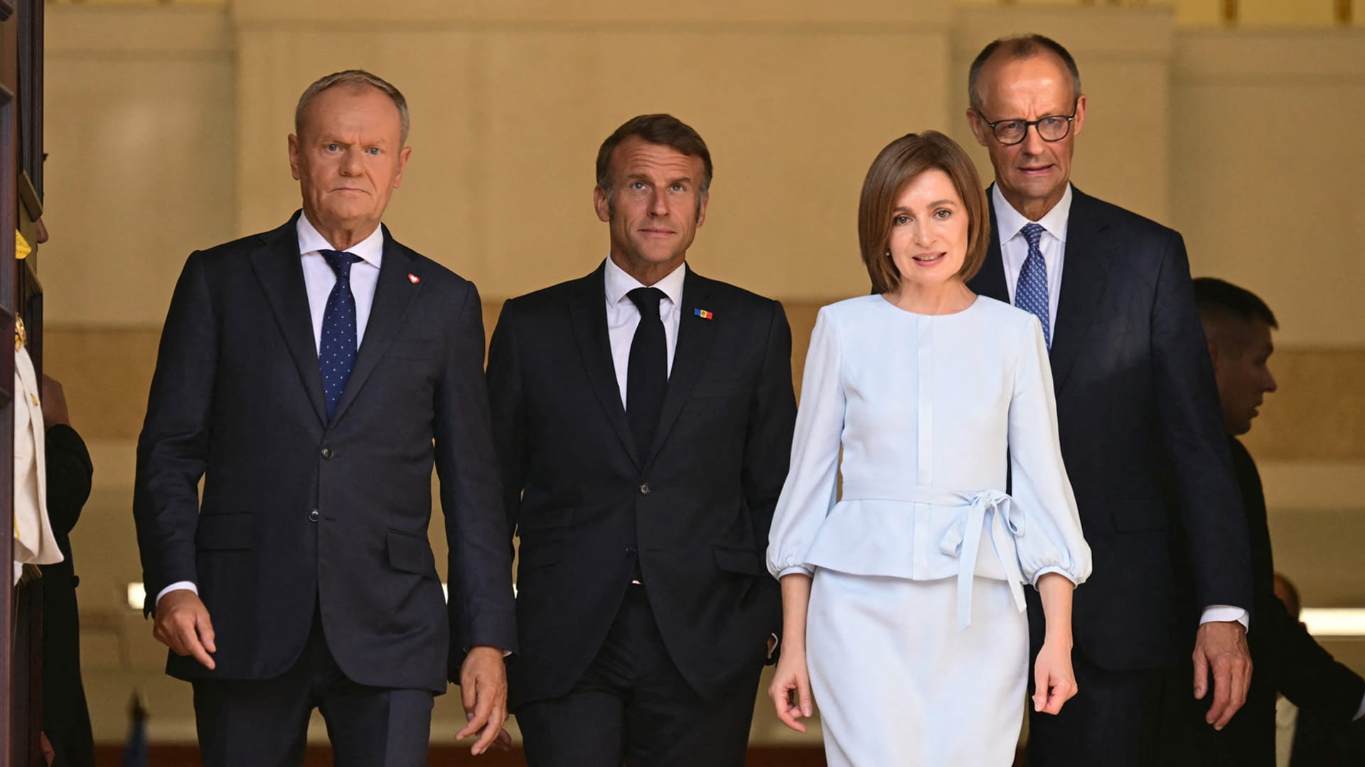 قادة فرنسا وألمانيا وبولندا يدعمون مولدافيا للانضمام لتكتل أوروبا 