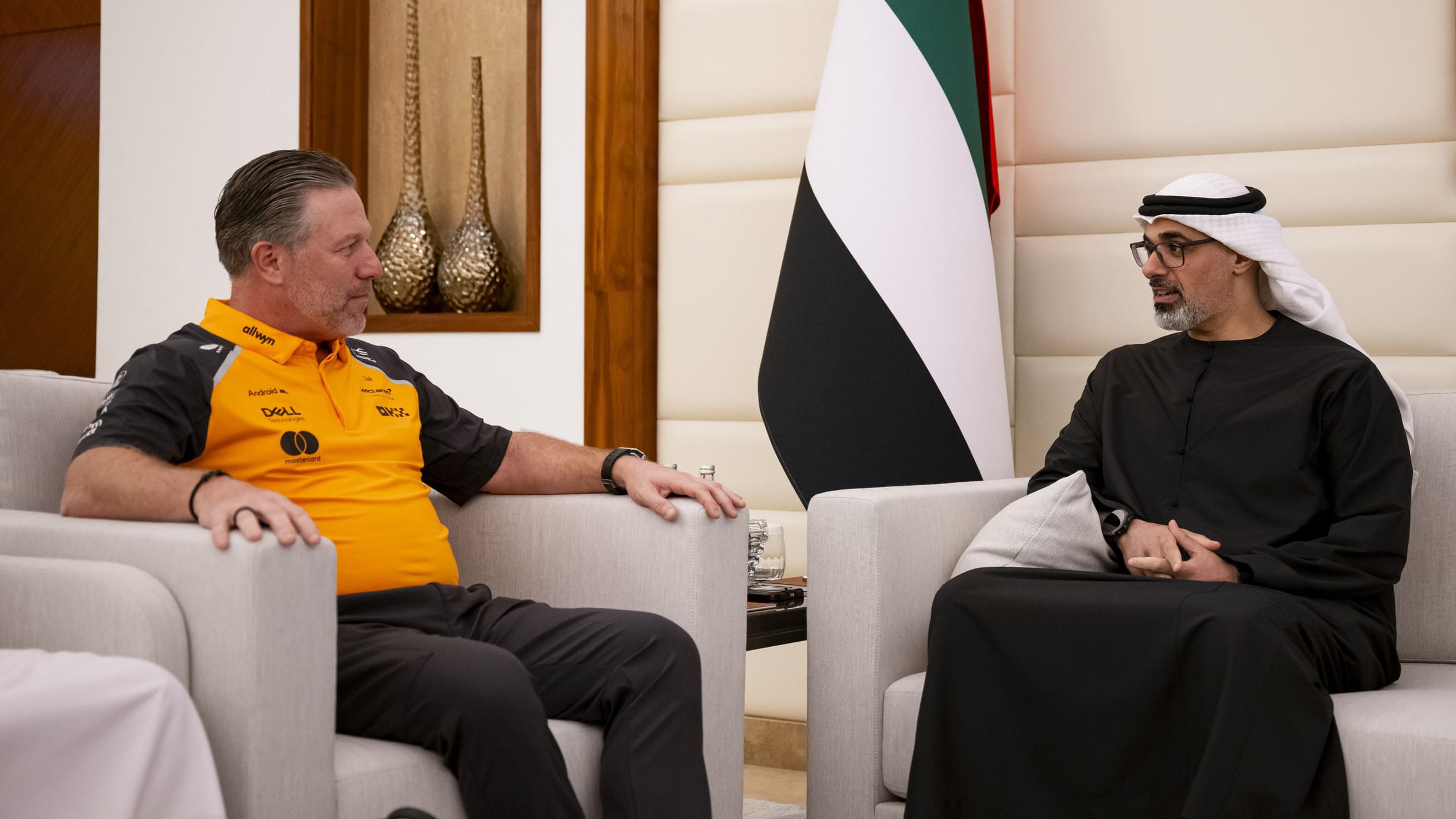 Khaled bin Mohamed meets McLaren Racing CEO 