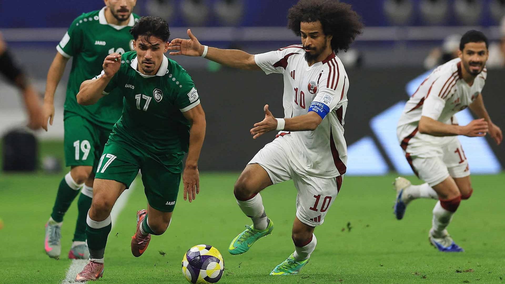 خريبين يقود منتخب سوريا للتعادل أمام نظيره القطري في كأس العرب