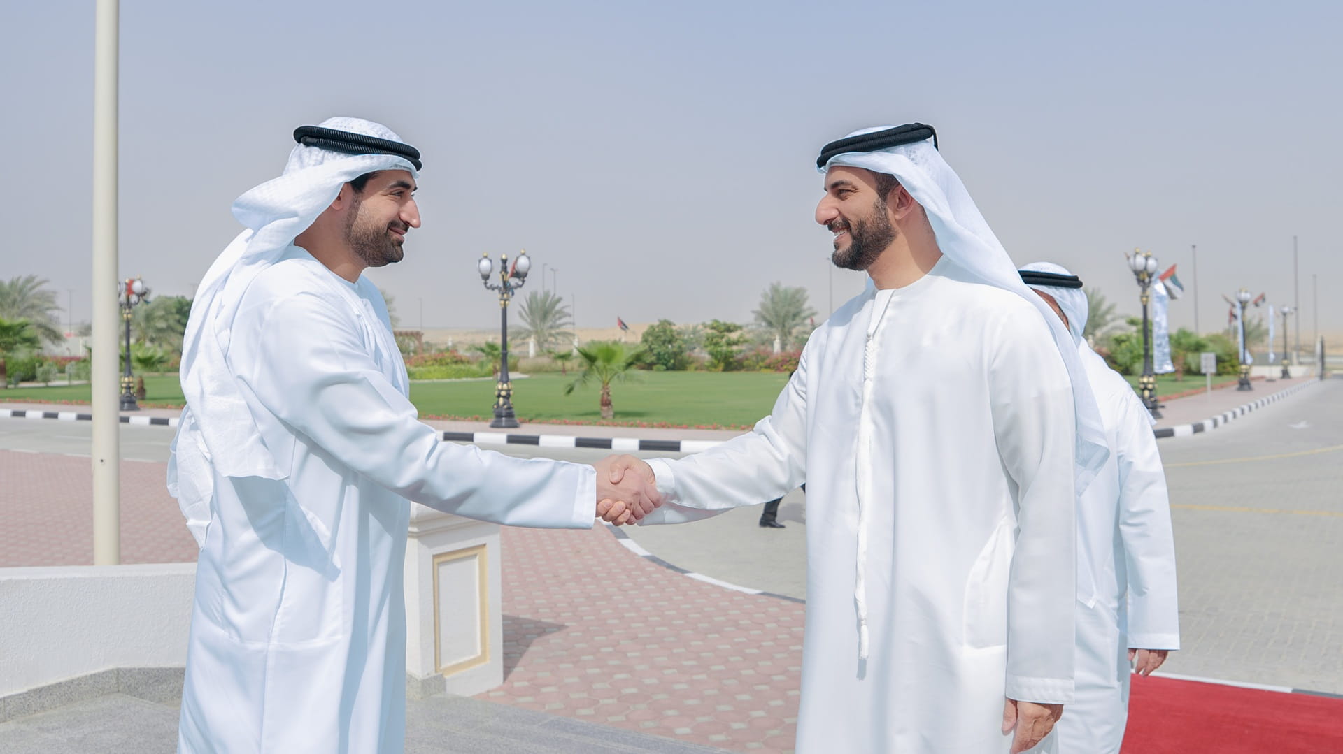 Sultan bin Ahmed at the ceremony of the signing of agreement