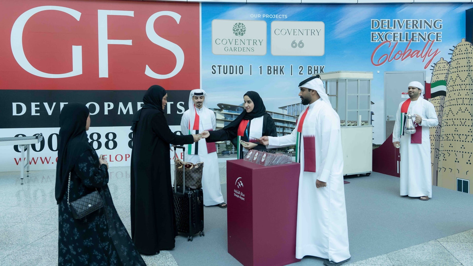 Sharjah Airport shares Qatari passengers’ joy on National Day 