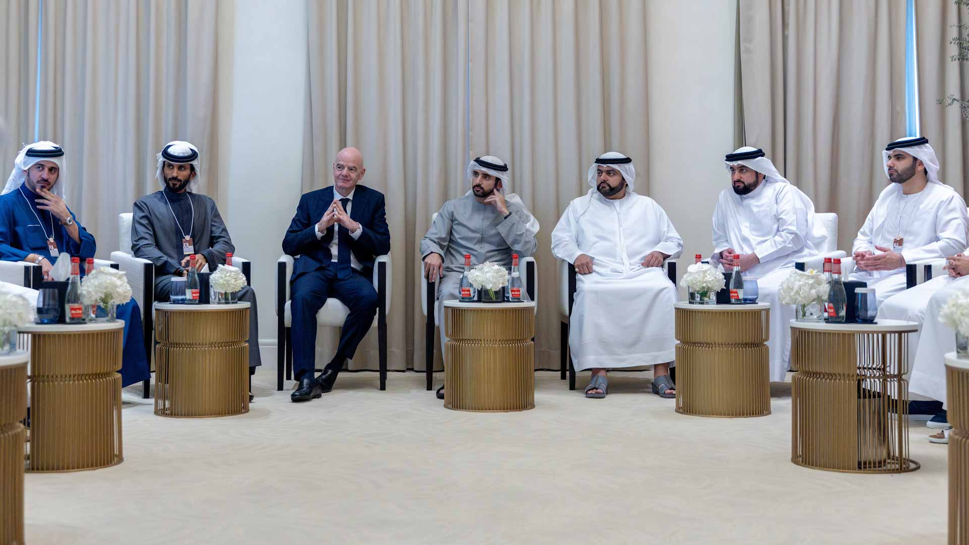 Hamdan bin Mohammed meets with FIFA President  